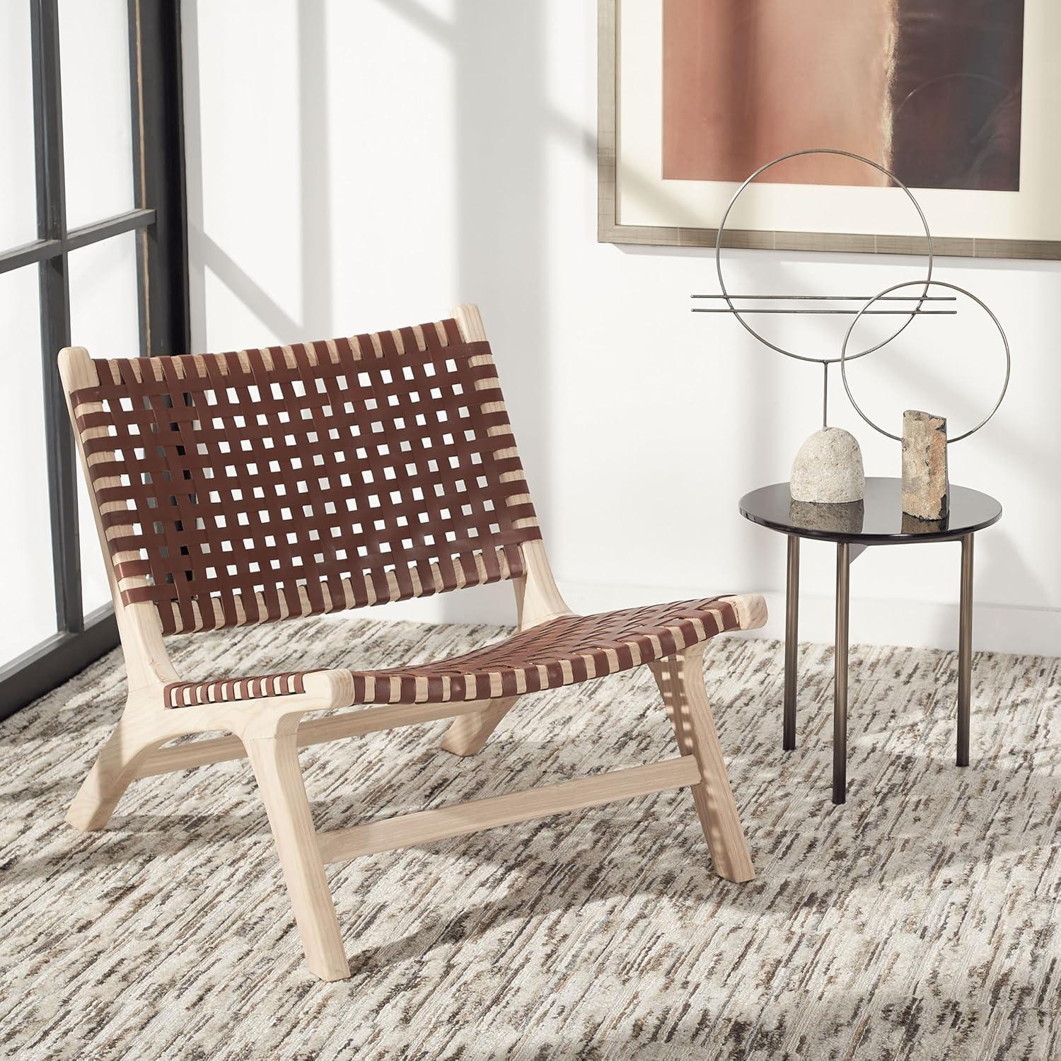 Luna Accent Chair - ACH1002 - Cognac/Natural - Safavieh