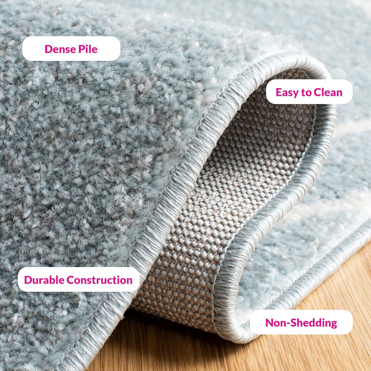 Adirondack ADR241 Machine Made Indoor Area Rug - Blue/Ivory - 9'x12' - Safavieh