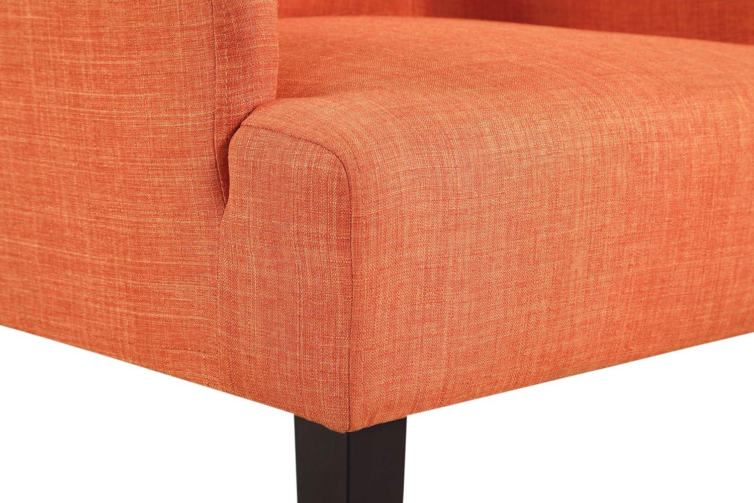 Main Street Guest Chair Tangerine - OSP Home Furnishings: Polyester Upholstery, Wood Frame, Modern Style
