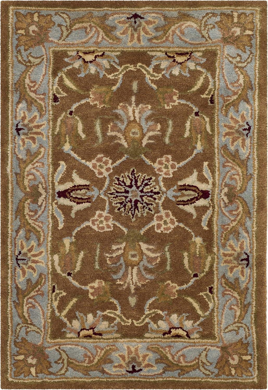 SAFAVIEH Heritage Steward Traditional Wool Area Rug, Brown/Blue, 2' x 3'