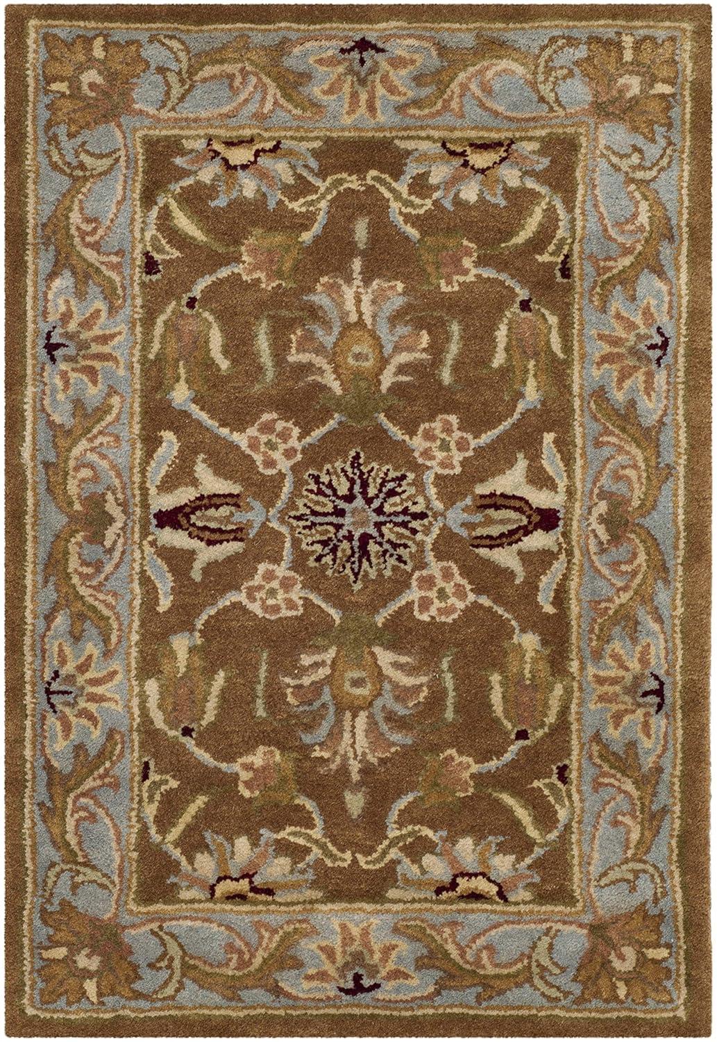 SAFAVIEH Heritage Steward Traditional Wool Area Rug, Brown/Blue, 2' x 3'