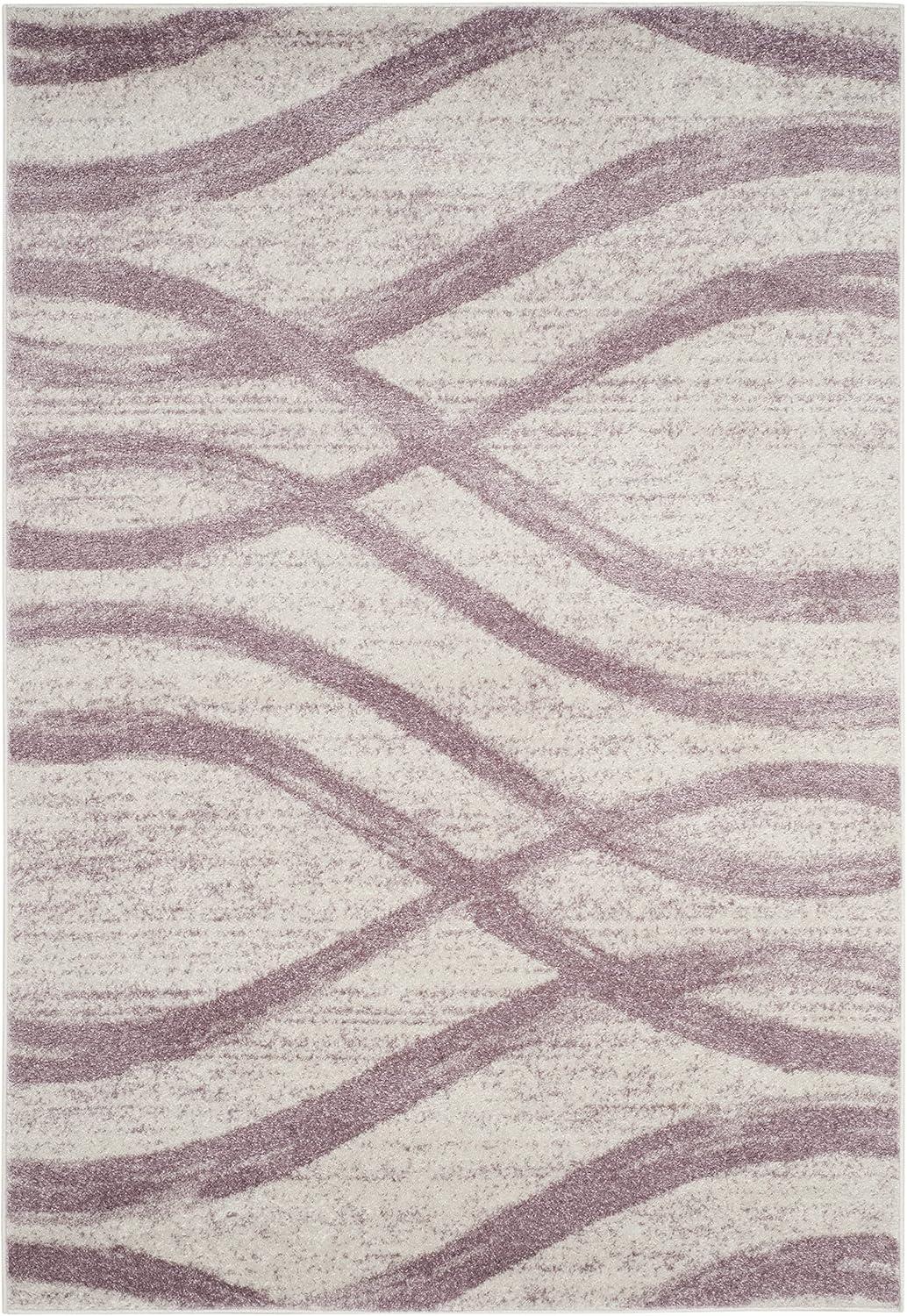 Adirondack ADR125 Machine Made Indoor Area Rug - Cream/Purple - 6'x9' - Safavieh