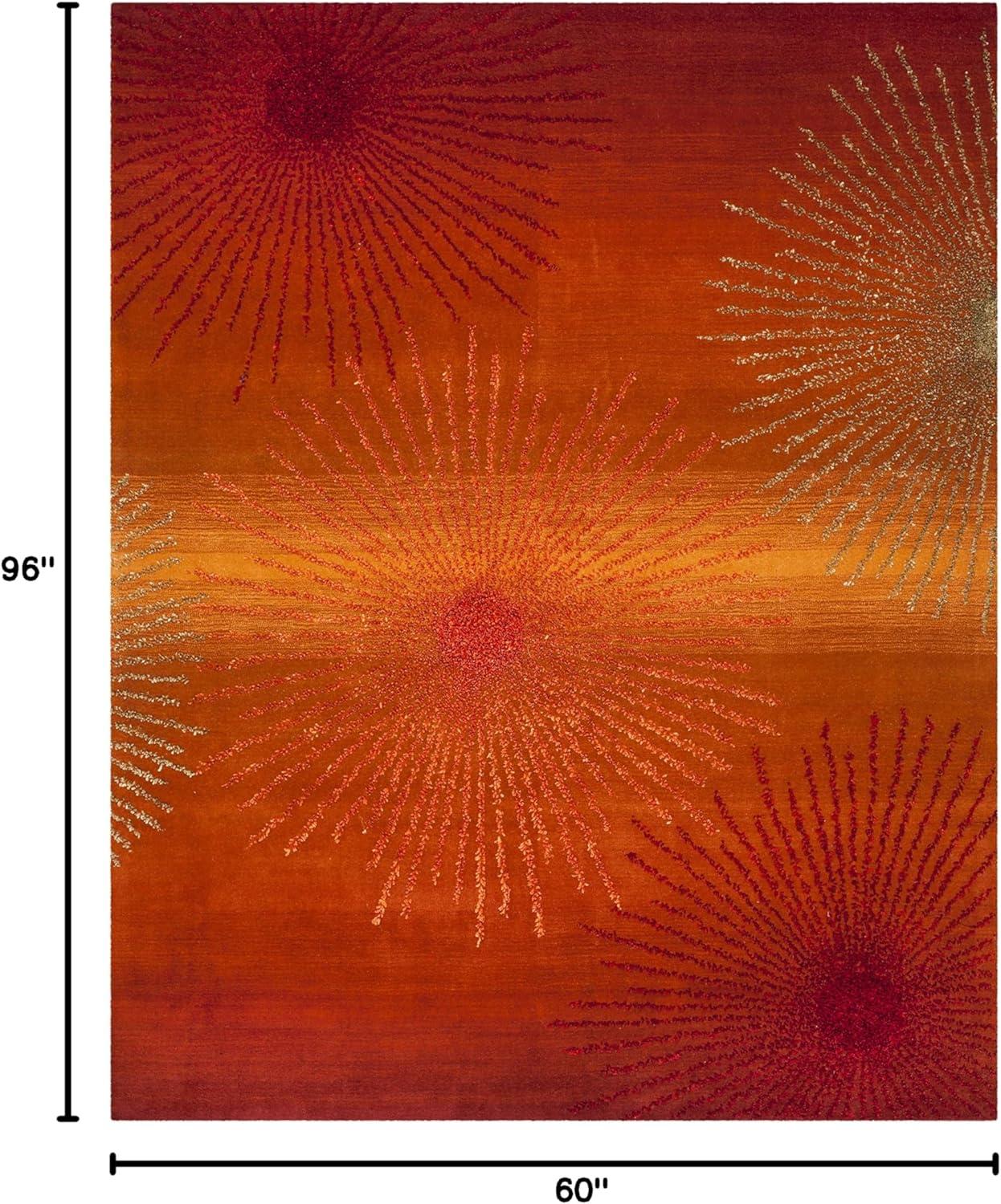 Soho SOH712 Hand Tufted Indoor Area Rug - Rust/Multi - 5'x8' - Safavieh.