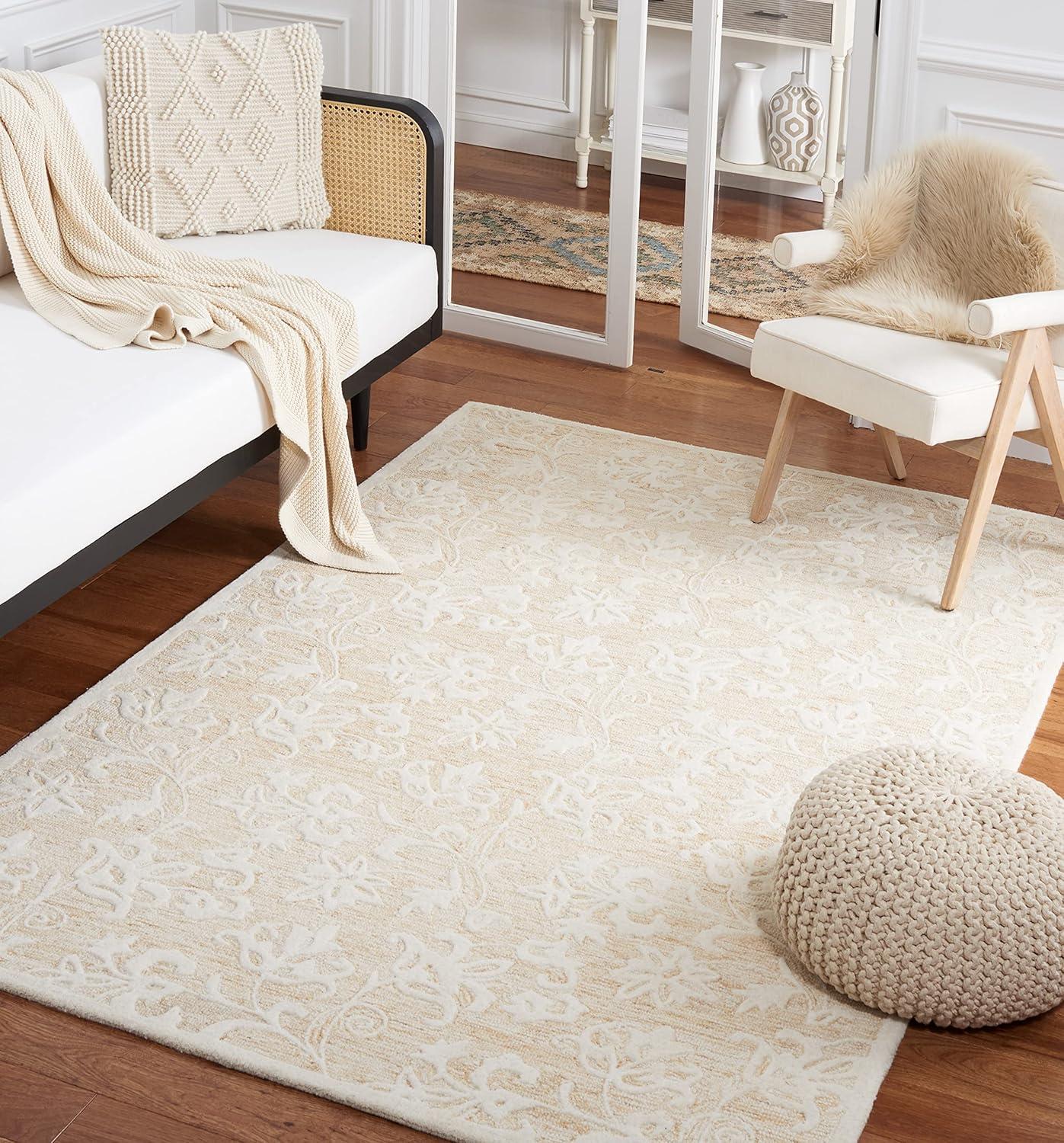 Metro MET853 Hand Tufted Indoor Accent Rug - Gold/Ivory - 3'x5' - Safavieh