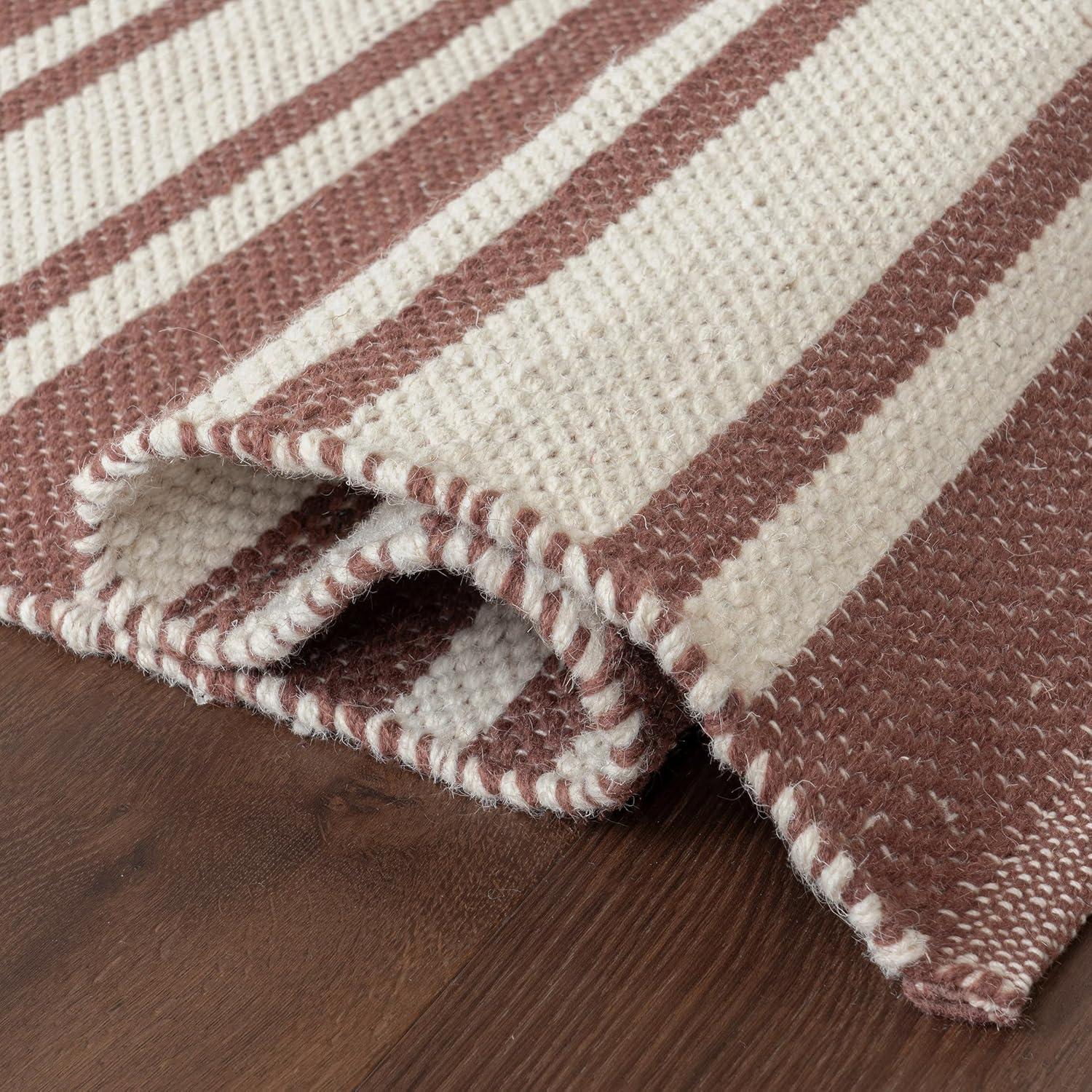 Frenshe Interiors x Rugs USA Frenshe Interiors x Rugs USA Bowery Striped Wool Area Rug