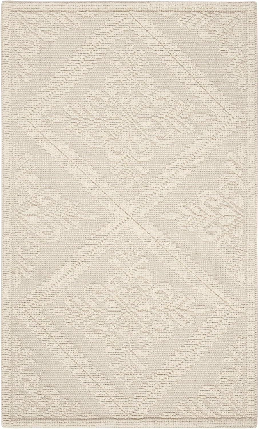 SAFAVIEH Vermont Trinity Floral Geometric Wool Area Rug, Ivory, 3' x 5'