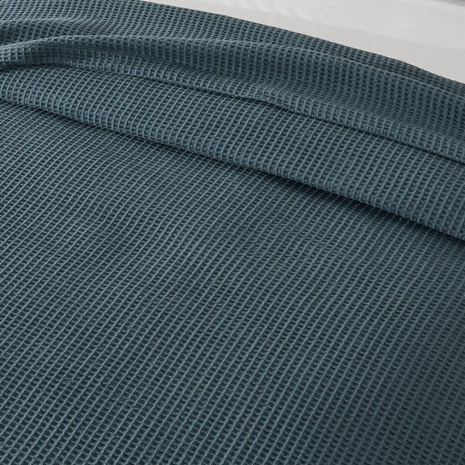 Vintage Comfort 100% Cotton Waffle Weave Thermal Bed Blanket, Twin
