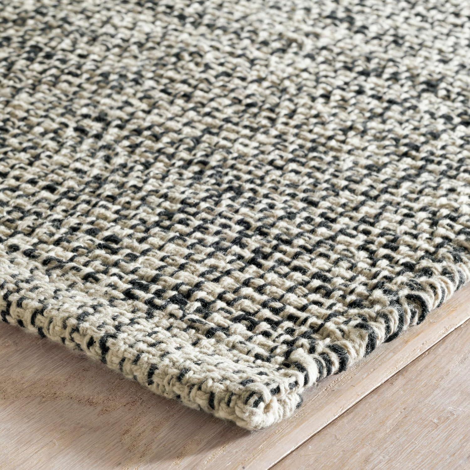 Marled Grey Handwoven Cotton Rug