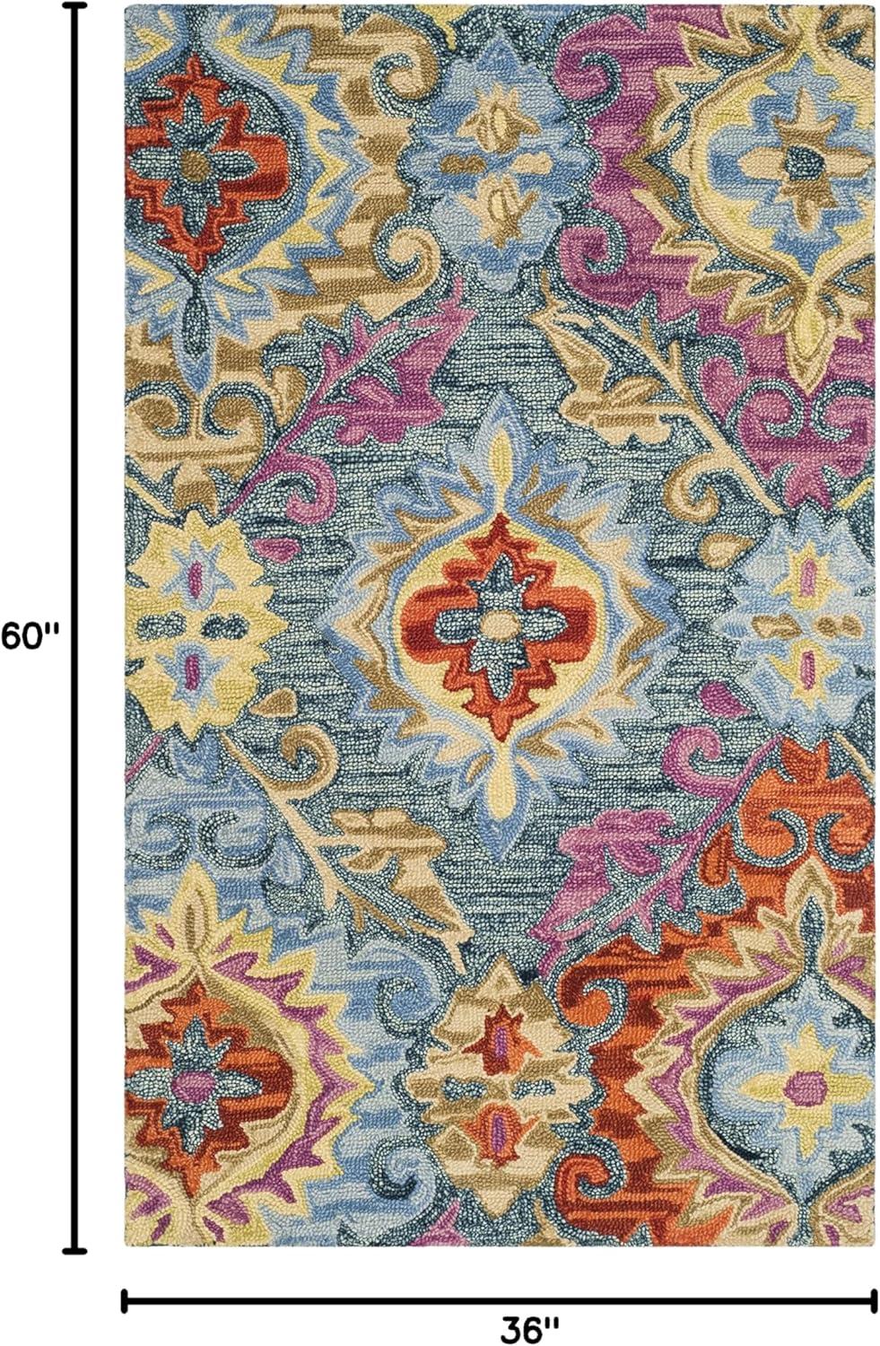 Suzani SZN376 Hand Hooked Indoor Area Rug  - Safavieh