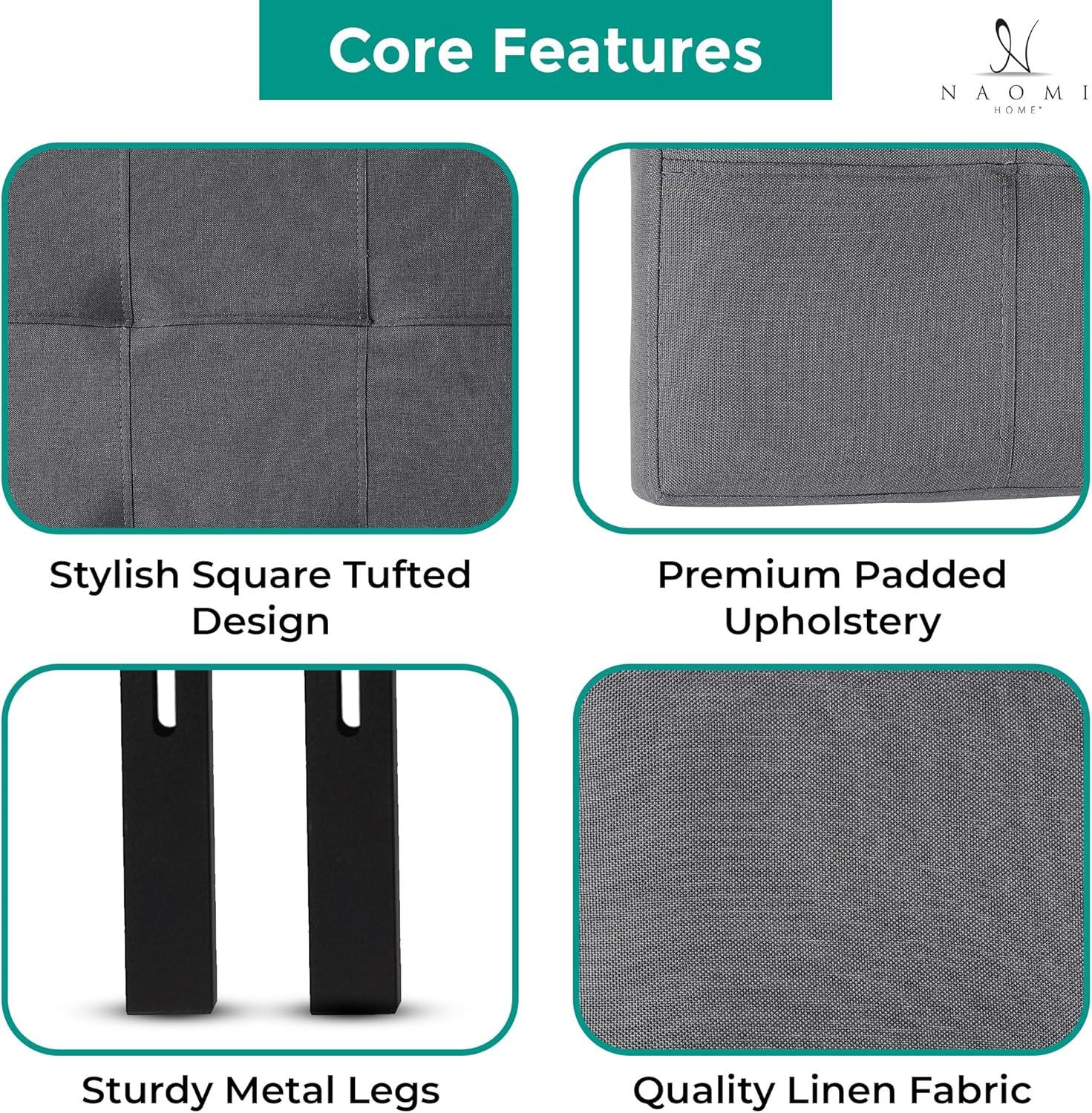 Jessenia Headboards for Full Size Bed, Upholstered Tufted Bed Headboard, 12 Adjustable Positions Full Headboard Only, Wall Mounted Headboard, Bed Backboard Linen Fabric Head Board - Light Gray