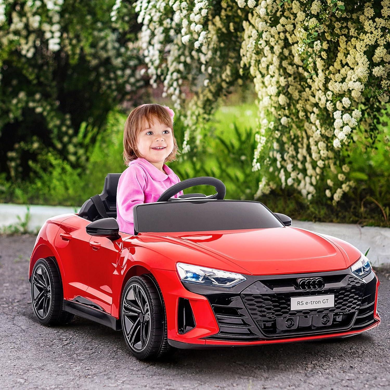 Red 12V Audi RS E-tron GT Kids Ride-On Car