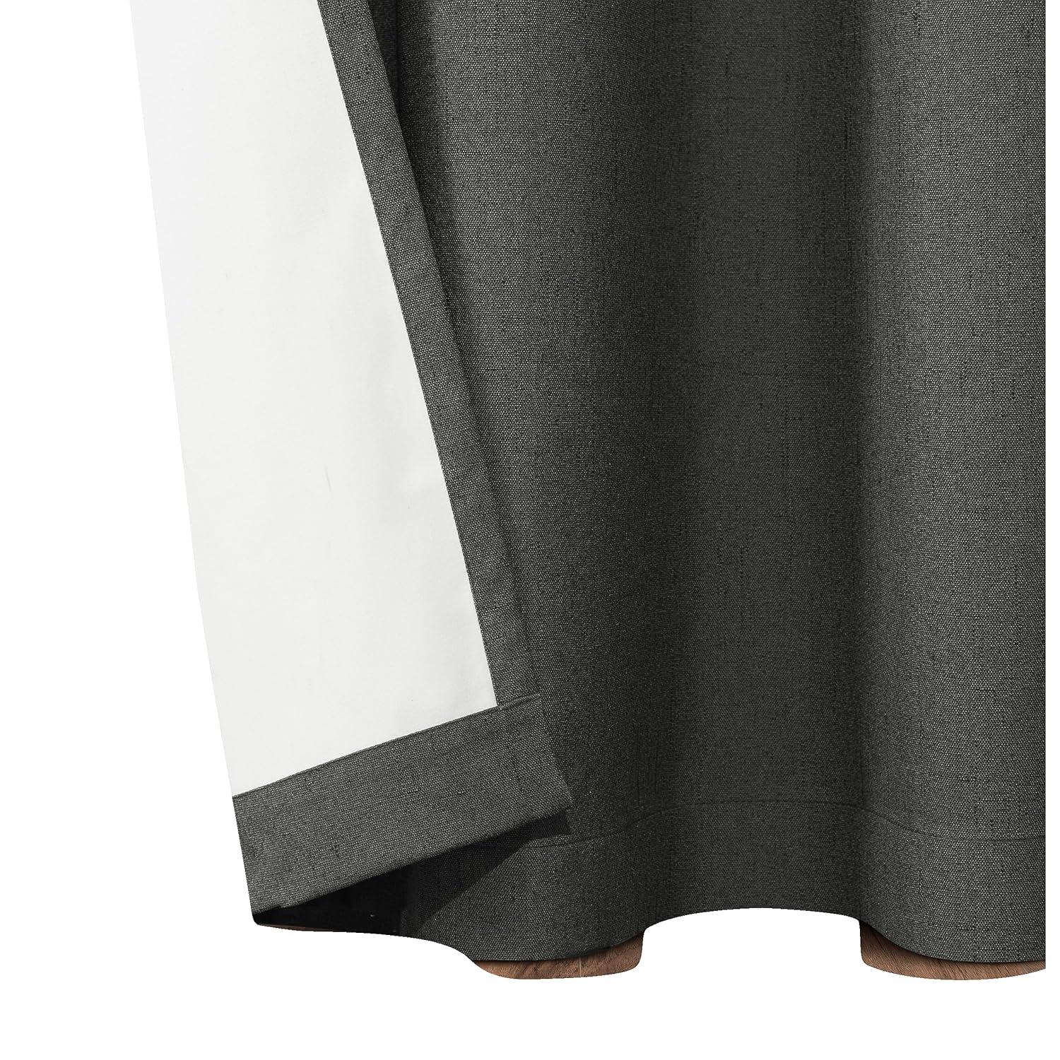 Eclipse Eclipse Pembroke Faux Linen 100% Blackout Grommet Panel Pair (Set of 2)