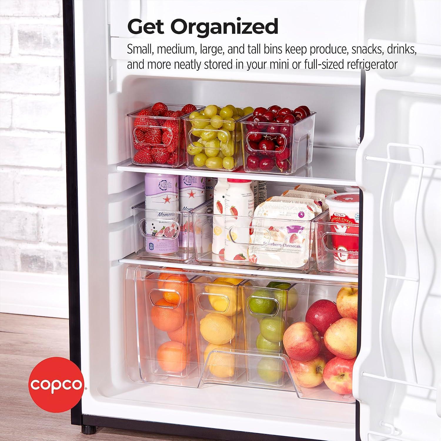 Copco Mini Tall Storage Bin, Clear, 5.5 x 3.5 x 7 Inch
