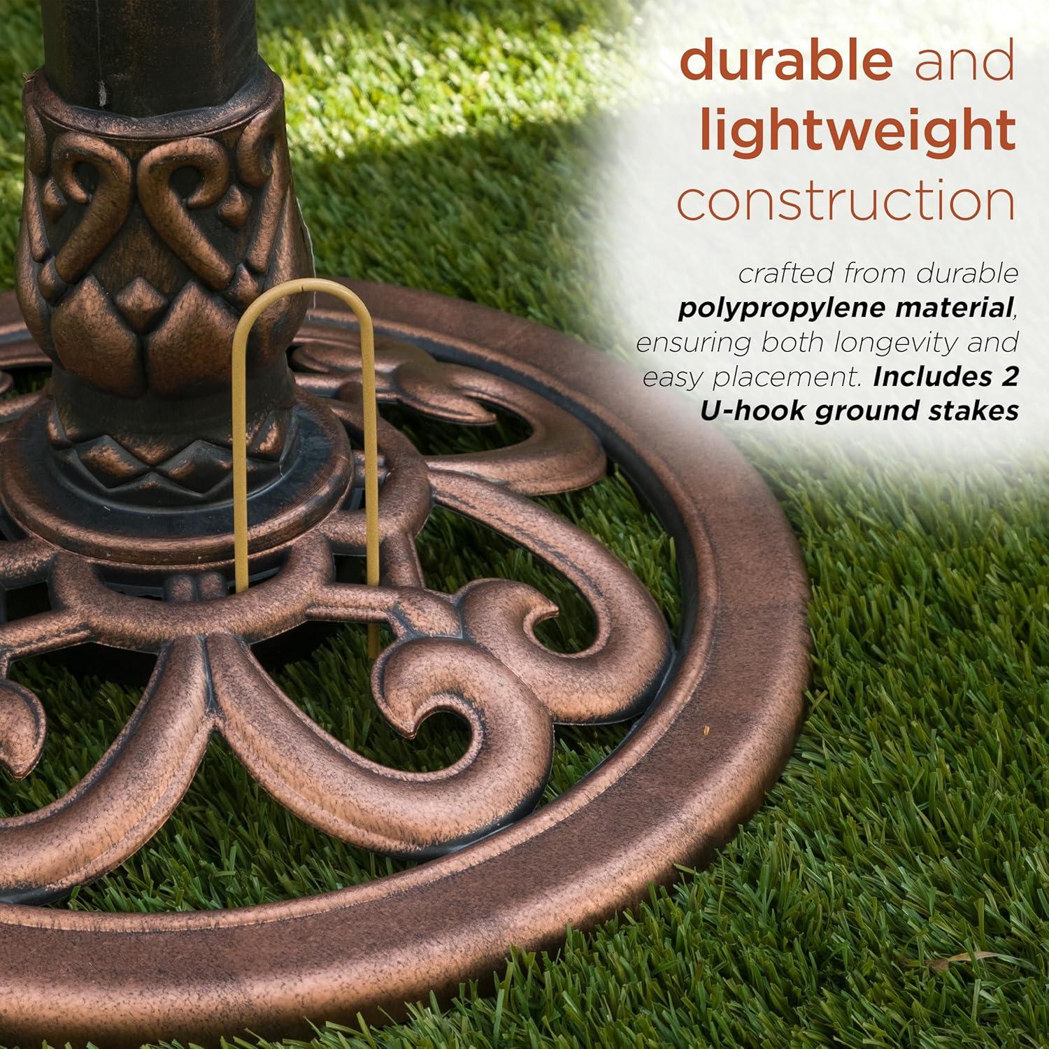 Alpine Pedestal Birdbath with Scrollwork Base and Stakes & Reviews | Wayfair