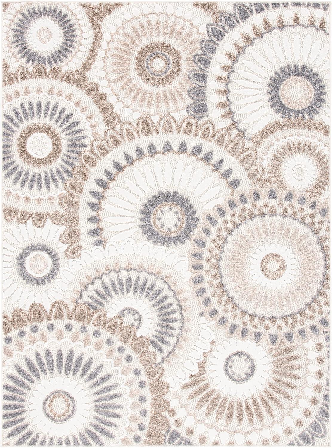 Cabana CBN382 Loomed Indoor Area Rug - Grey/Ivory - 4'5"x6'5" - Safavieh