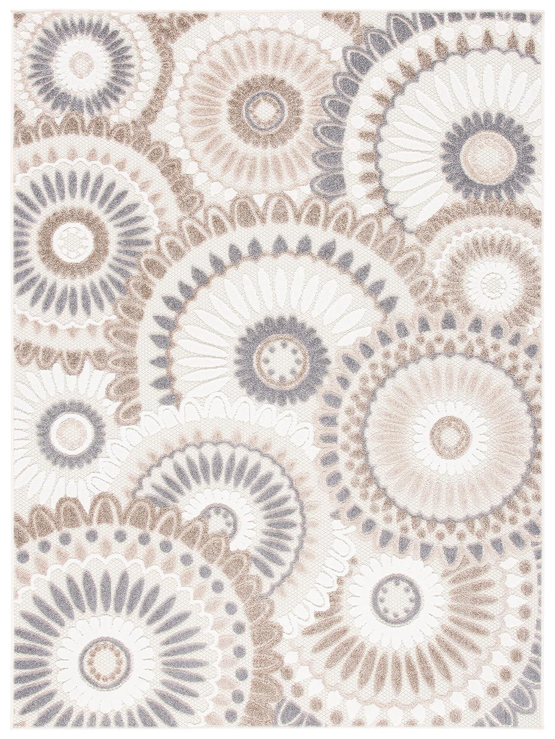 Cabana CBN382 Loomed Indoor Area Rug - Grey/Ivory - 5'3"x7'6" - Safavieh