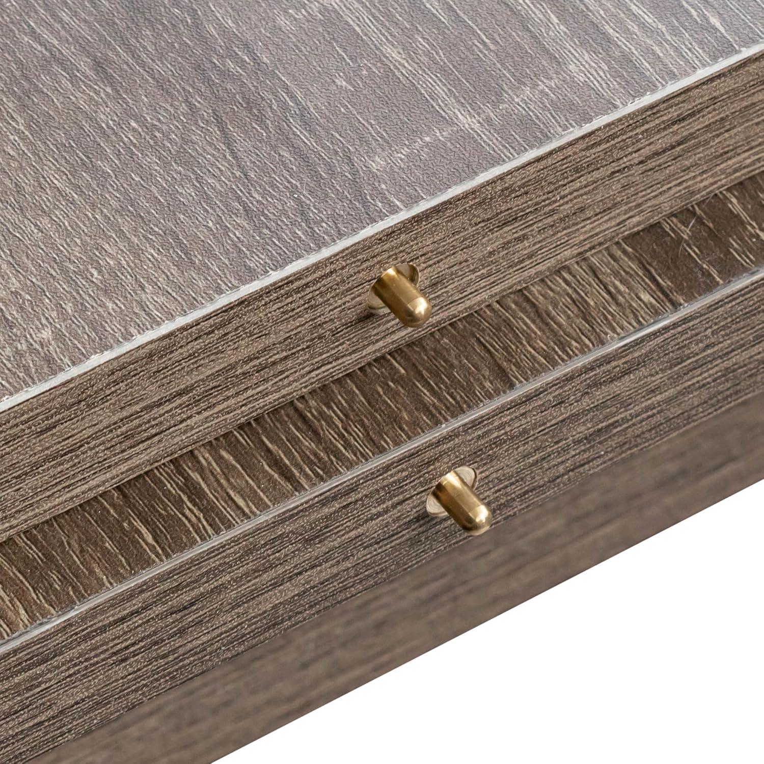 106.3" Wood Expandable Dining Table for 8-12 Person, Modern Extendable Dining Room Table Large Rectangle Dining Table with Leaf Extension Pedestal Dining Table for Dining Room Kitchen Dark Oak