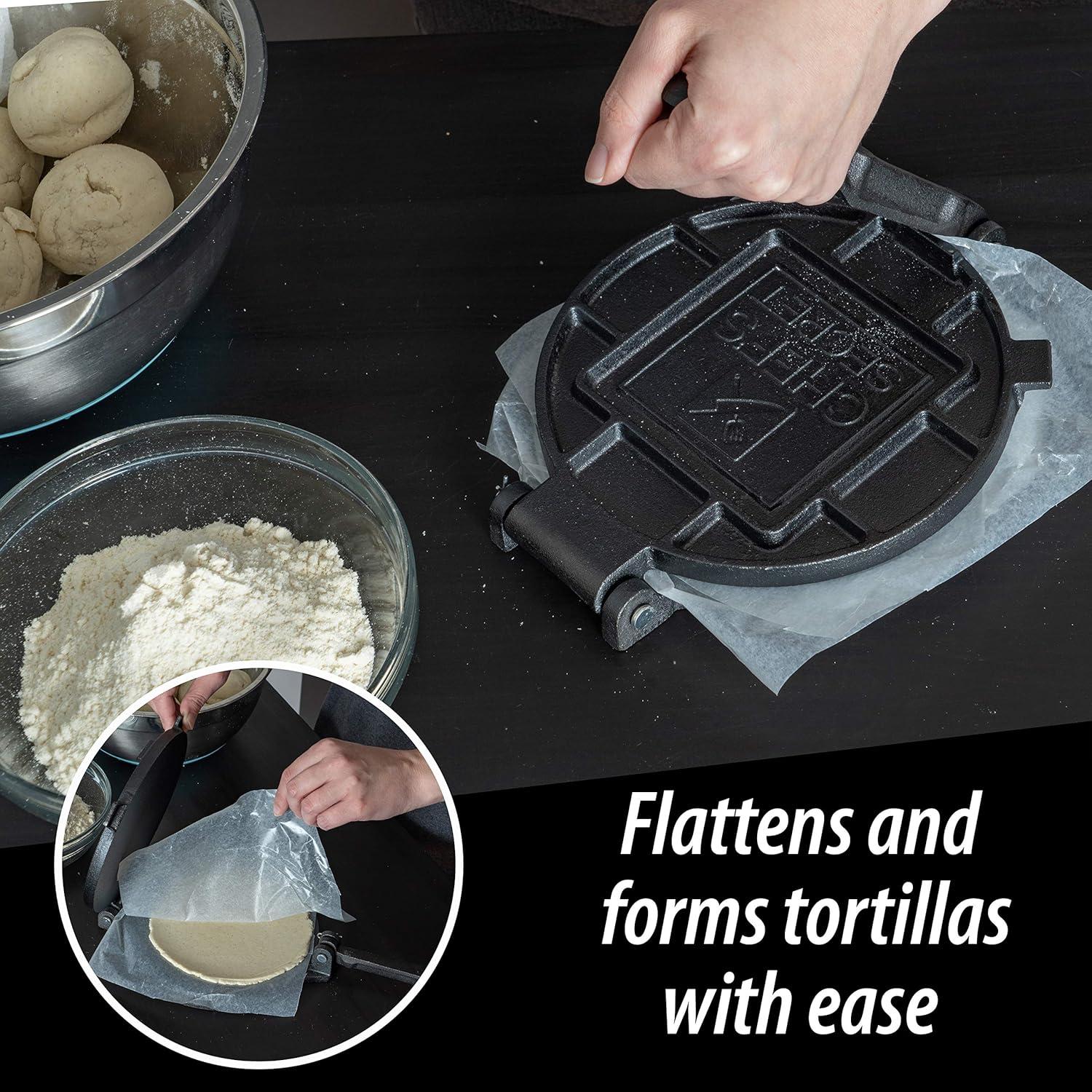 Chef's Secret 8 Inch Cast Iron Tortilla Press