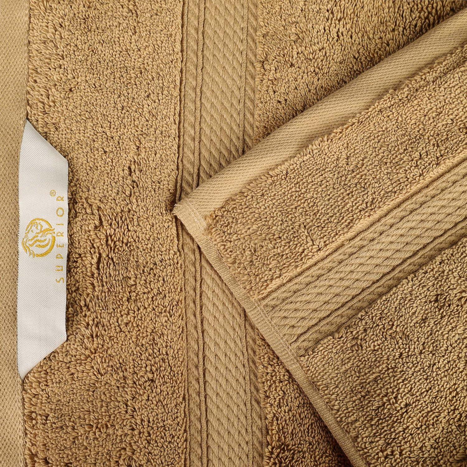 Superior 800 GSM Egyptian Cotton 9-Piece Heavyweight Towel Set, Toast