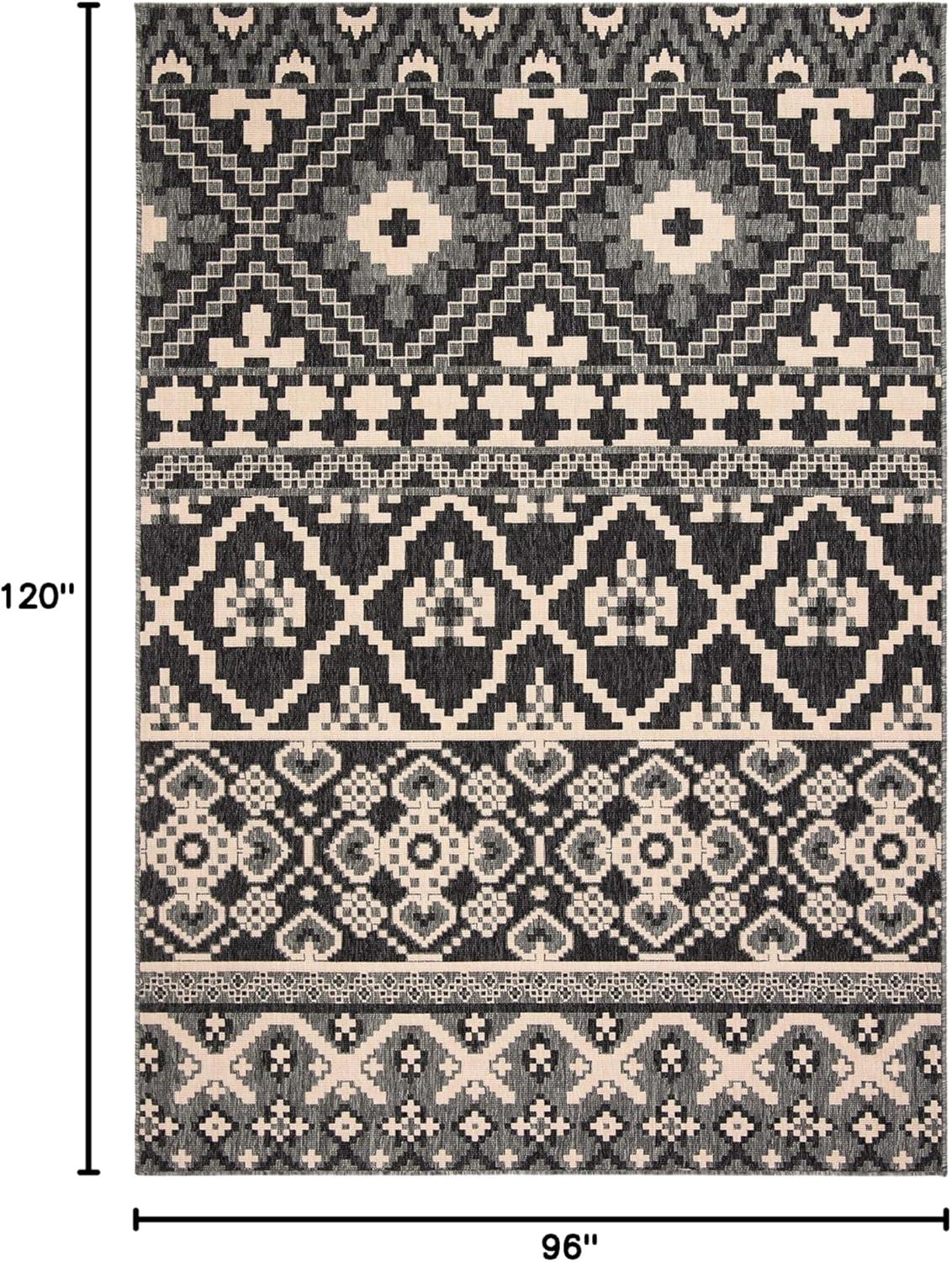 Veranda VER097 Power Loomed Indoor/Outdoor Area Rug - Grey/Beige - 8'x10' - Safavieh.