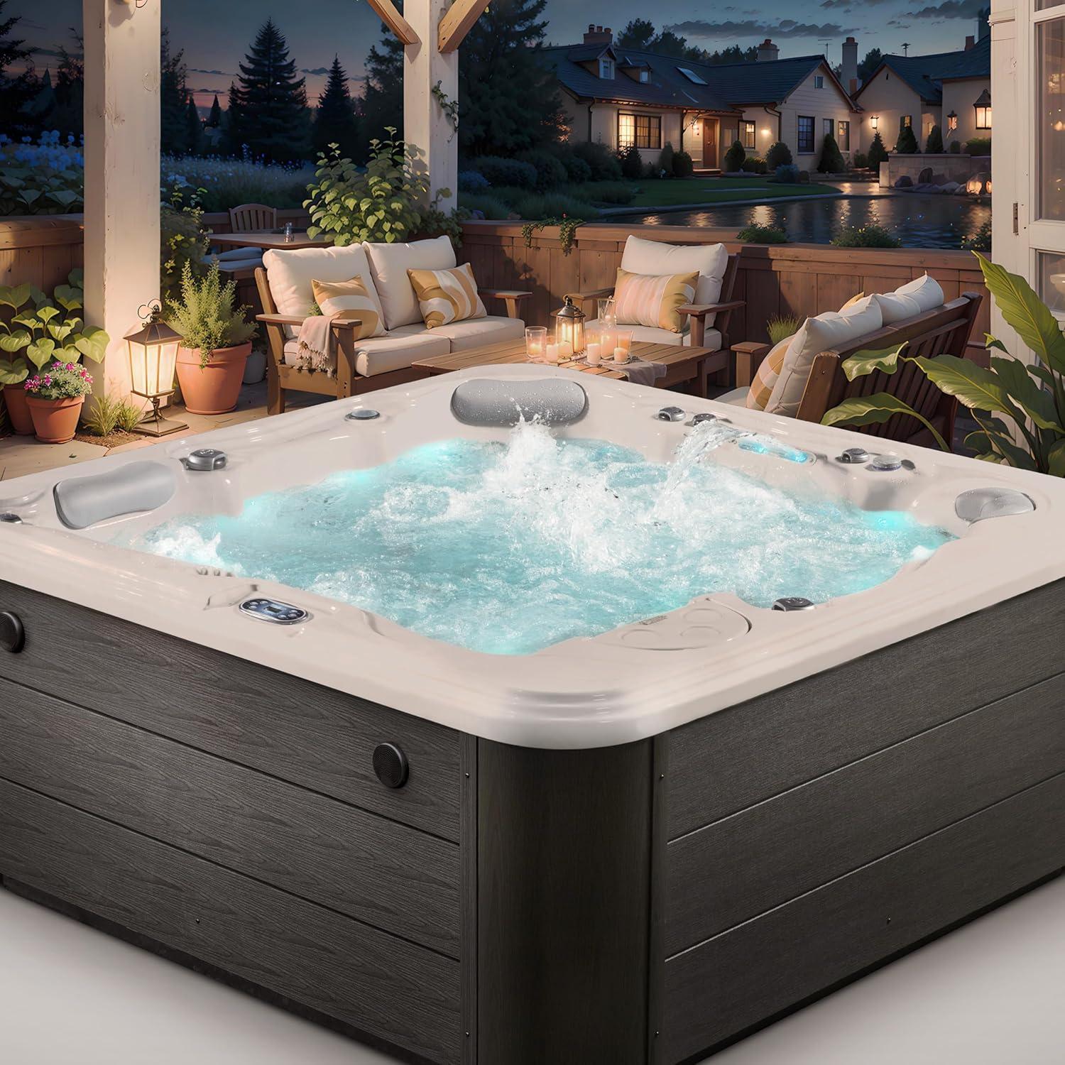 Destination 5-Person 59-Jets 80-Ports 4-Pump Lounger Spa w/Bluetooth by Aqualife by Strong Spas