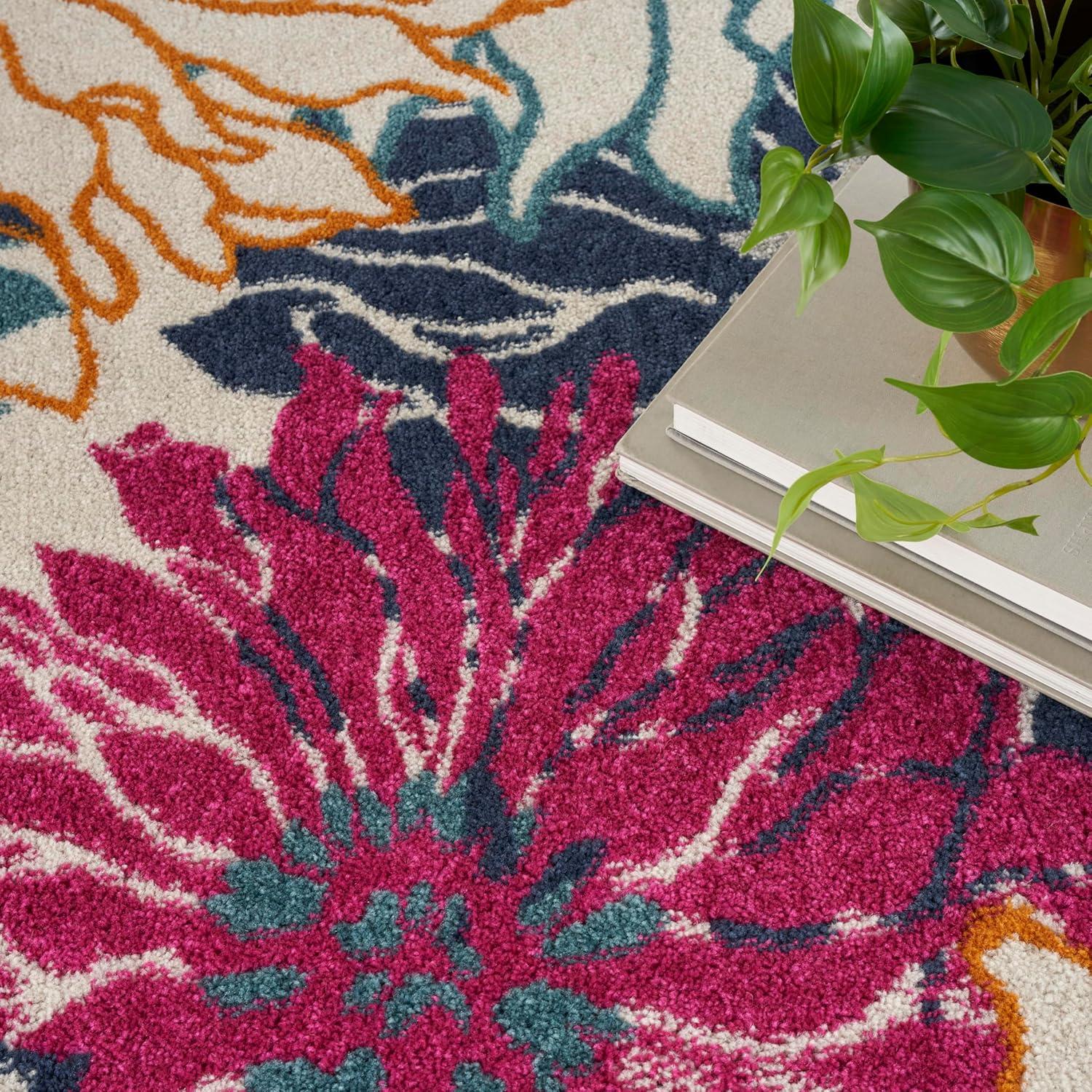 Nourison Passion Bohemian Transitional Floral Indoor Area Rug Ivory/Multi 8' x 10'
