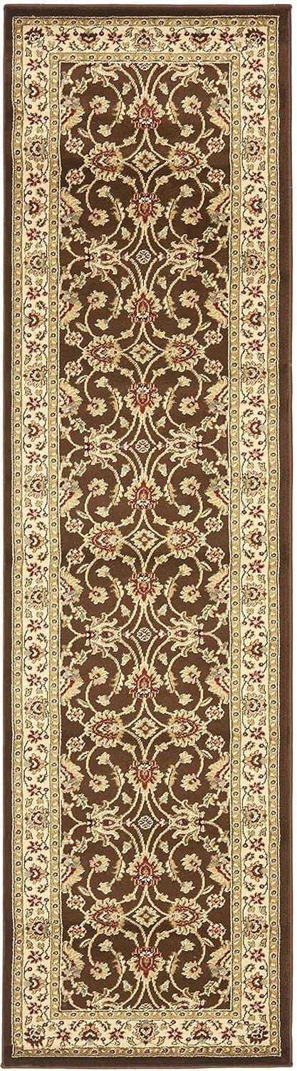 Lyndhurst LNH553 Power Loomed Runner Rug - Brown/Ivory - 2'3"x12' - Safavieh