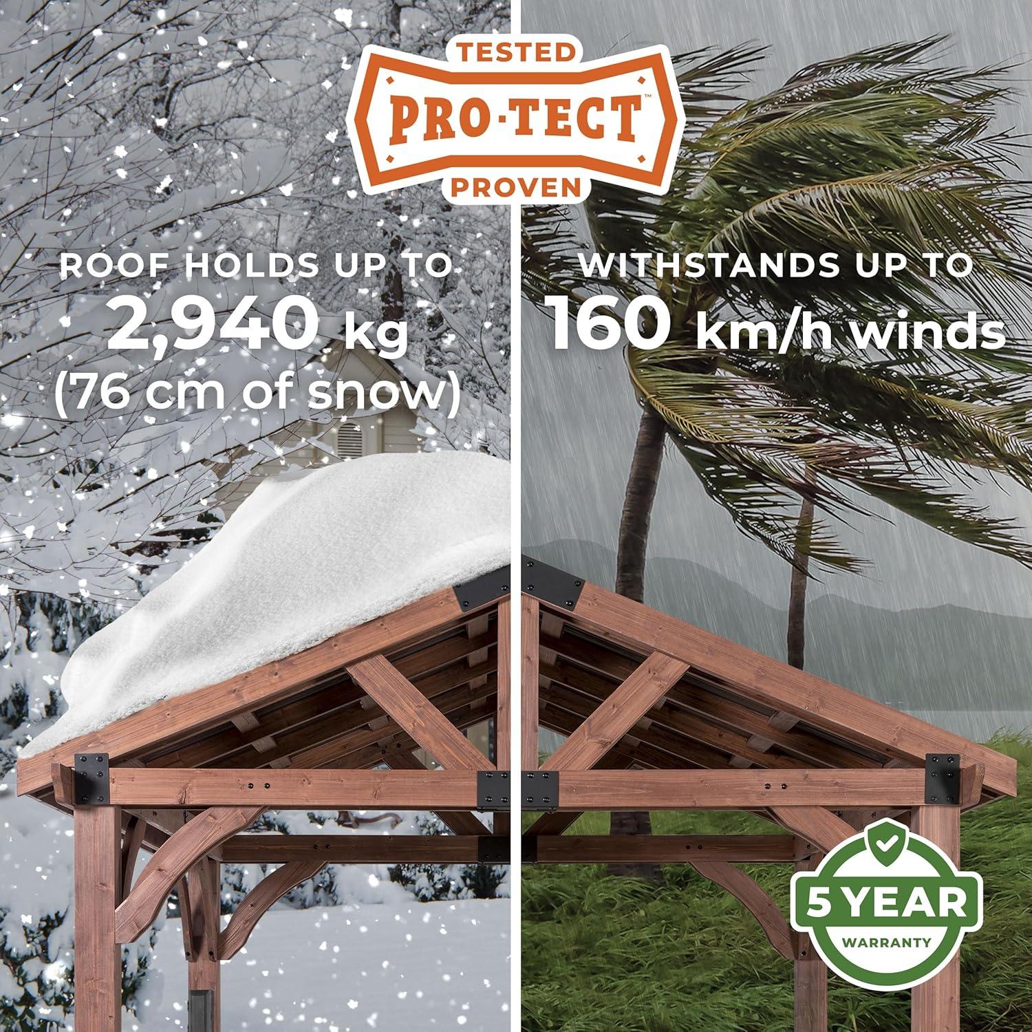 Backyard Discovery Arlington 12 Ft. W x 10 Ft. D Solid Wood Patio Gazebo