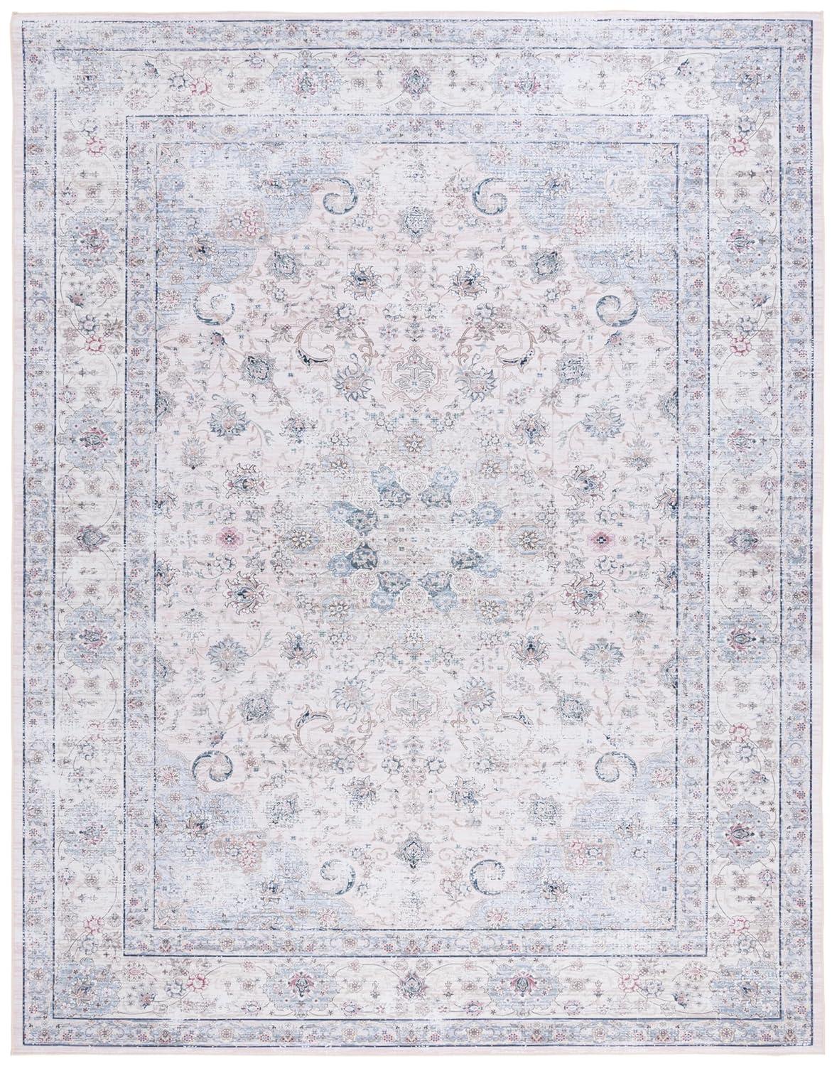 Tucson TSN165 Power Loomed Machine Washable Area Rug - Beige/Green - 8'9"x11'9" - Safavieh.