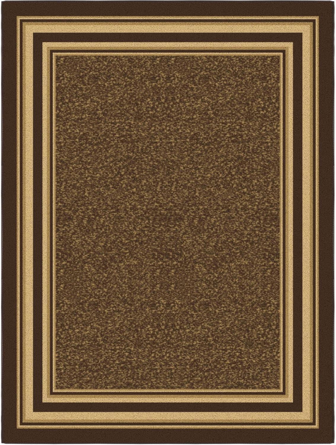 Machine Washable Non-Slip Bordered Area Rug For Living Room, Hallway Runner, Entryway Rug