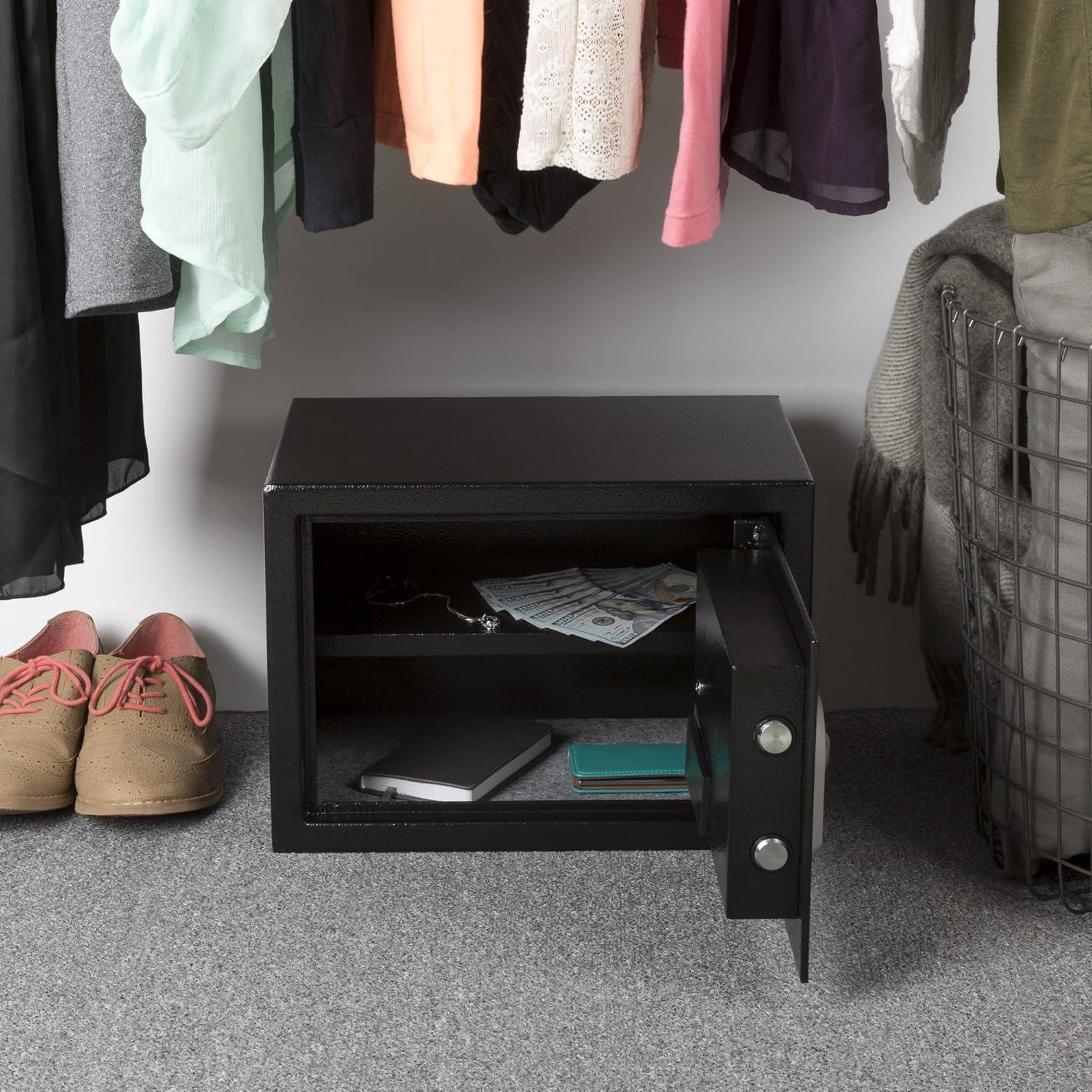 Stalwart Stalwart Electronic Safe - Digital Biometric Fingerprint Lock Box with 2 Override Keys