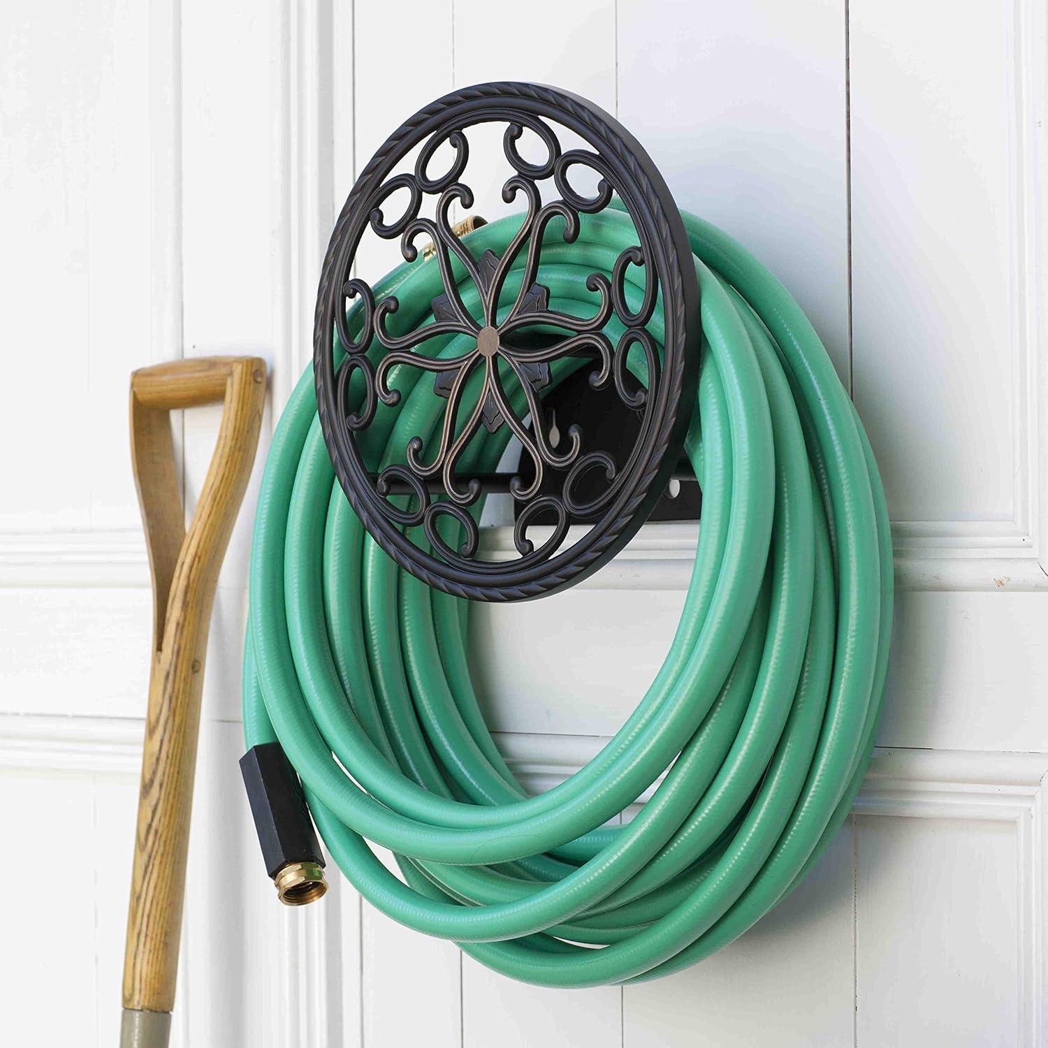 Liberty Garden LBG671 Aluminum Decorative Wall Mount Butler Garden Hose Reel