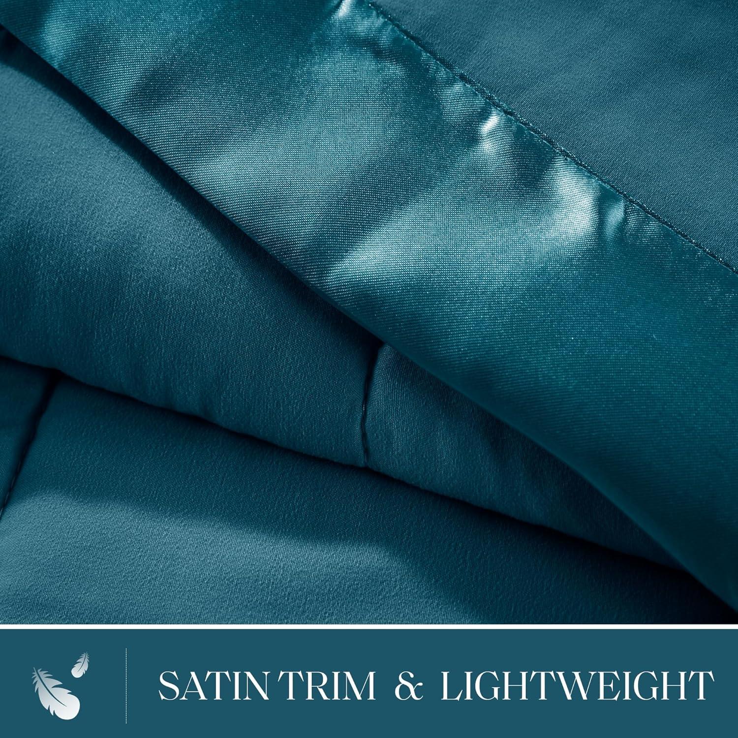 Lightweight Down Alternative Blanket with Satin Trim