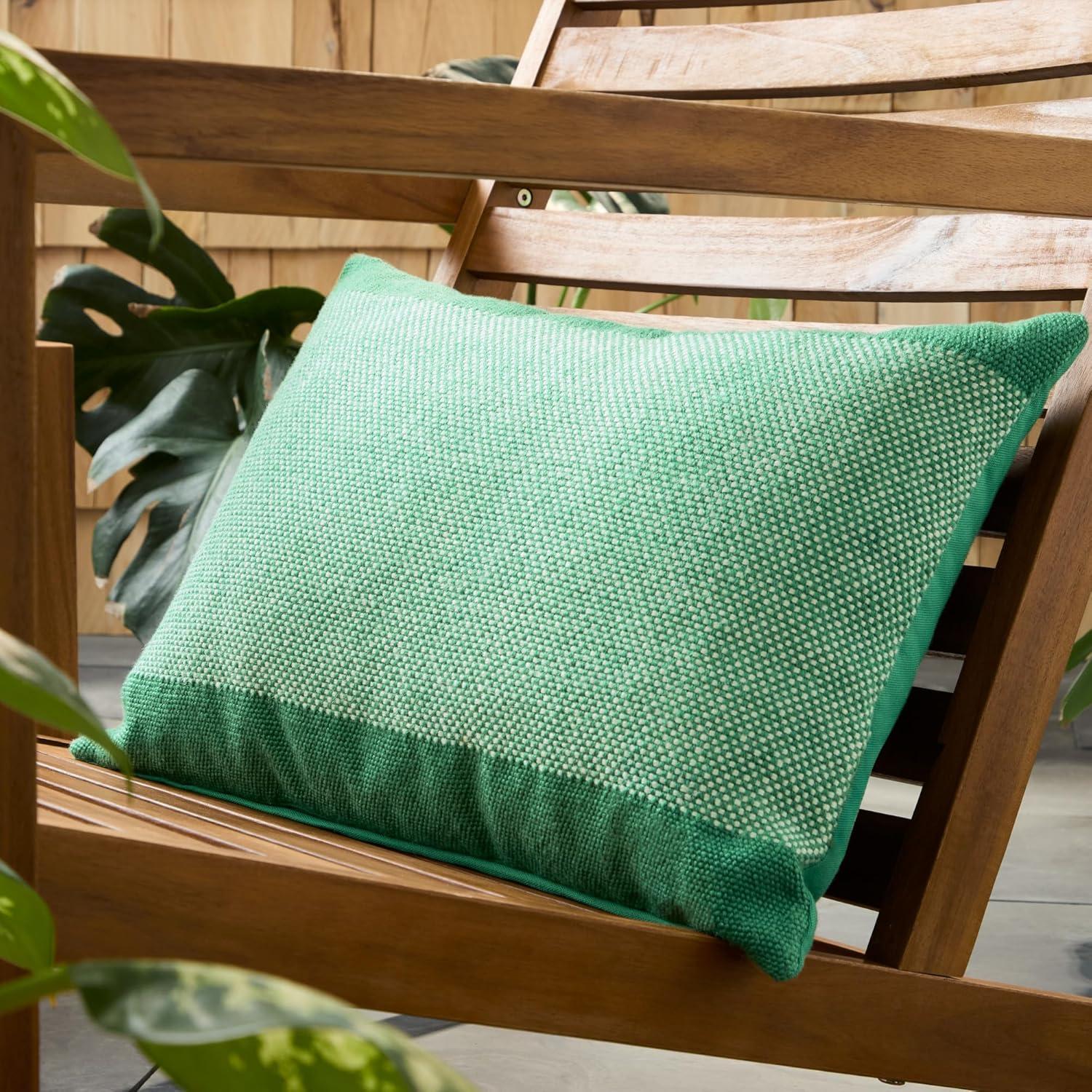 TOWN & COUNTRY TERRA Alara Solid Border Indoor Outdoor Decorative Pillow 20"x20"