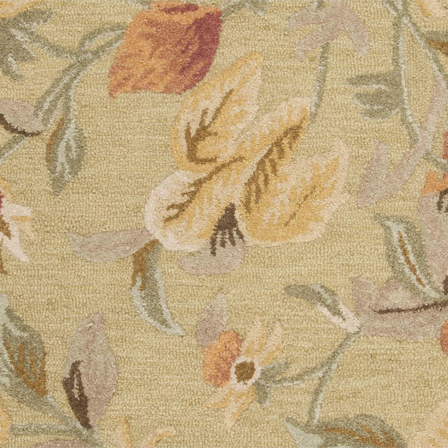 Blossom BLM785 Hand Hooked Area Rug - Green/Multi - 4'x6' - Safavieh.