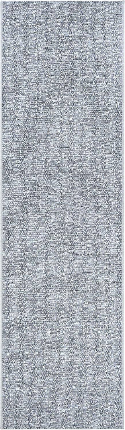 Monte Carlo Ivory and Gray Flat Woven Runner Rug