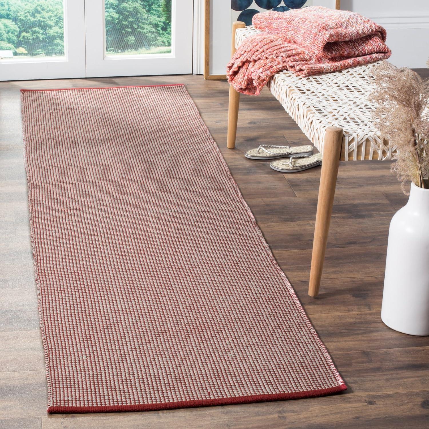 Montauk MTK345 Hand Woven Indoor Area Rug - Ivory/Black - 6'x6' - Safavieh