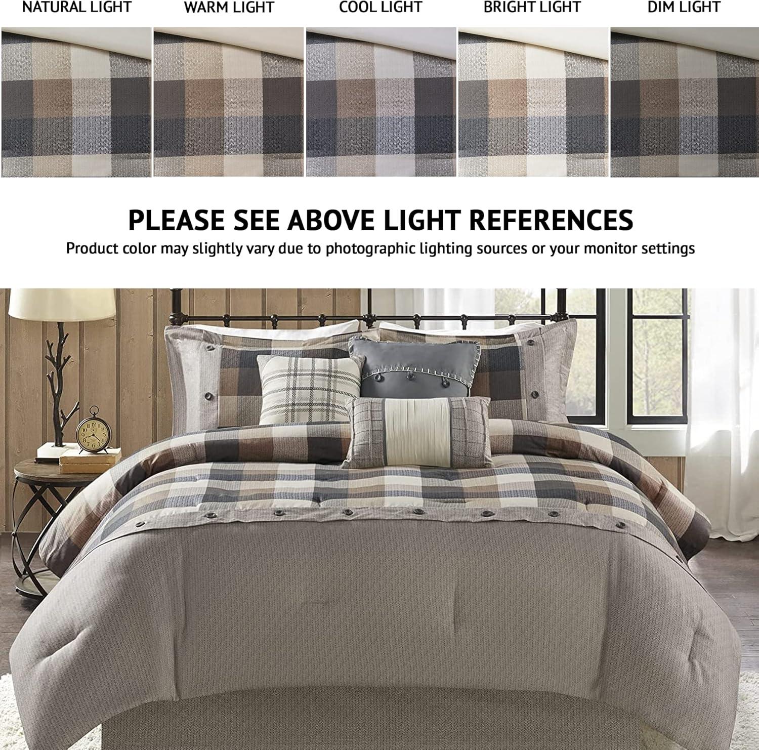 Ridge 7 Piece Herringbone Comforter Set