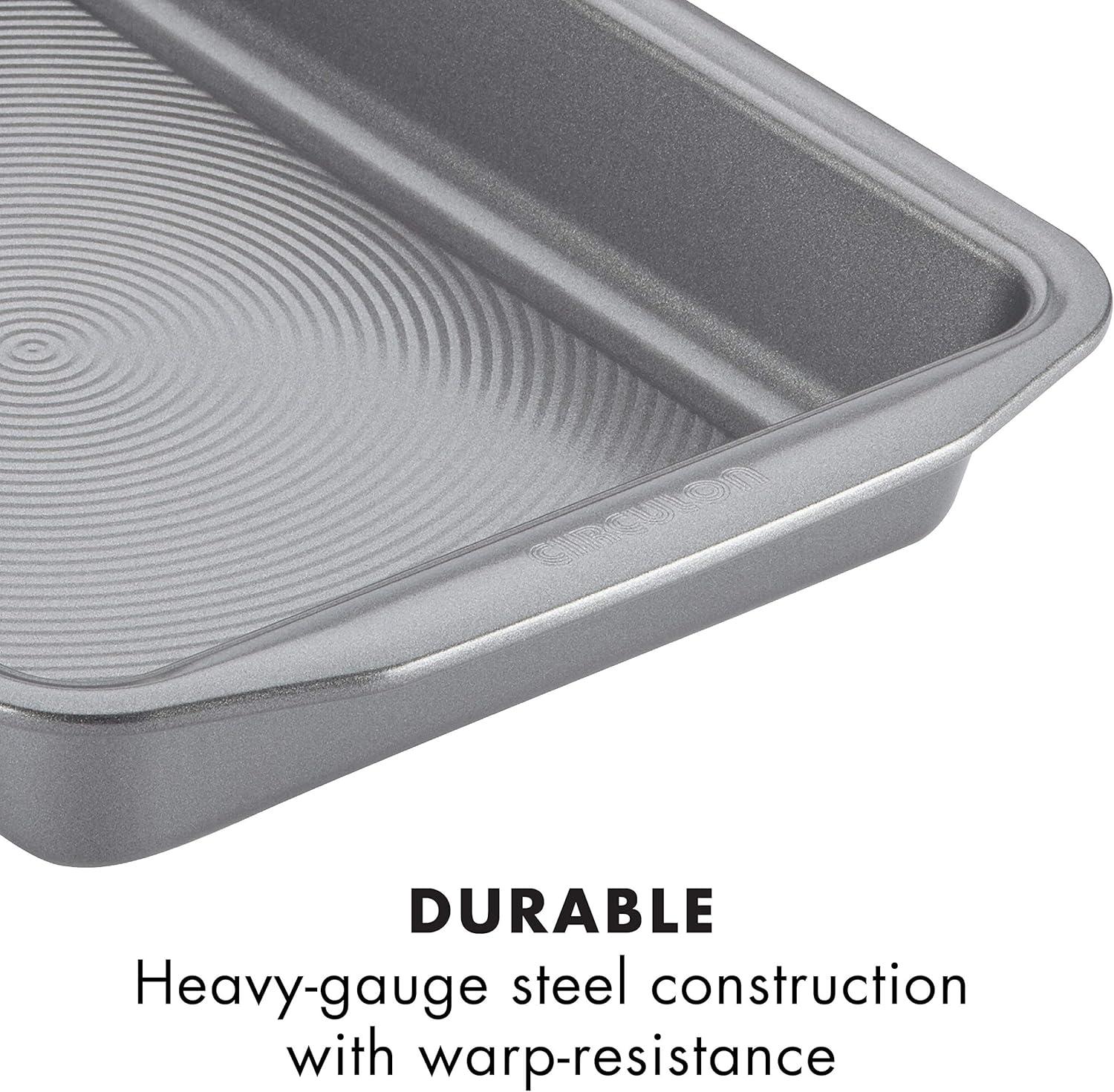 Gray Stainless Steel Nonstick Square Cake Pan, 9 Inch