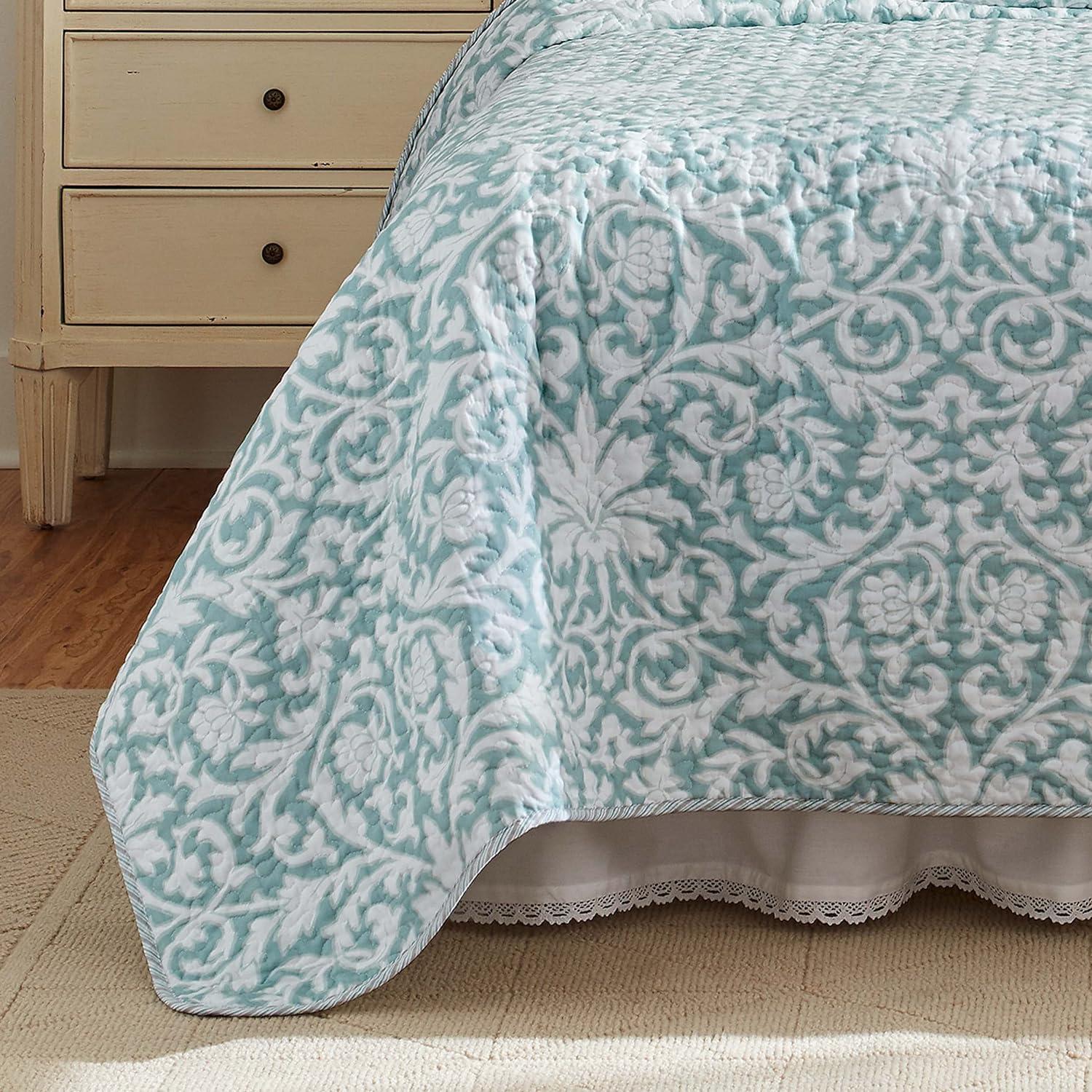 Laura Ashley Mia Reversible Cotton Quilt Set