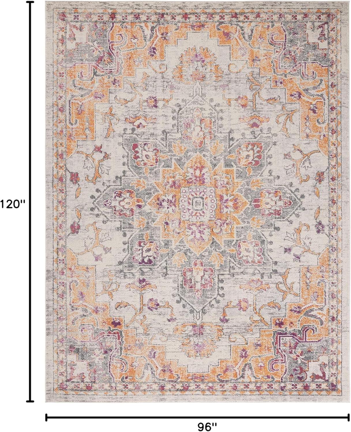 Madison MAD473 Power Loomed Area Rug - Beige/Orange - 8'x10' - Safavieh.