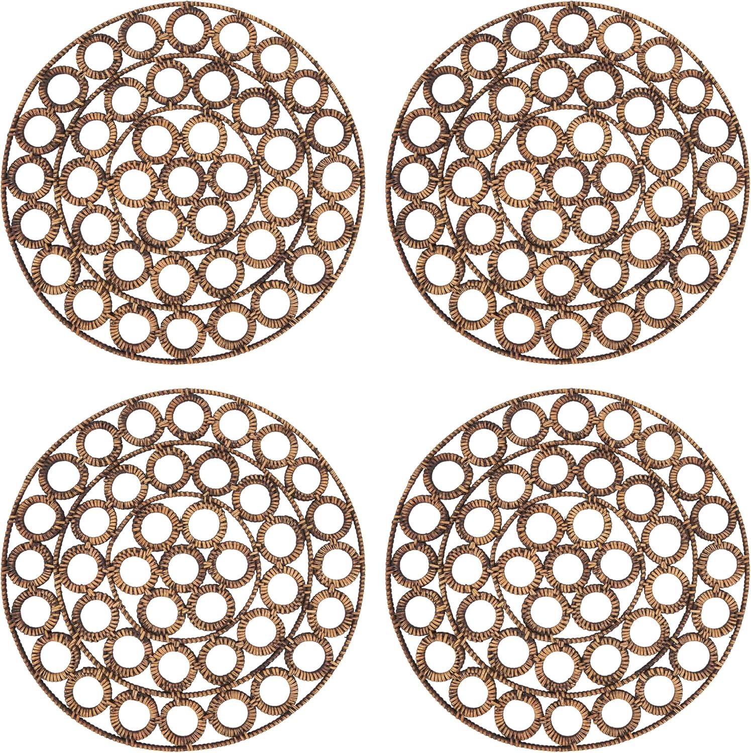 100% Rattan Round Placemat