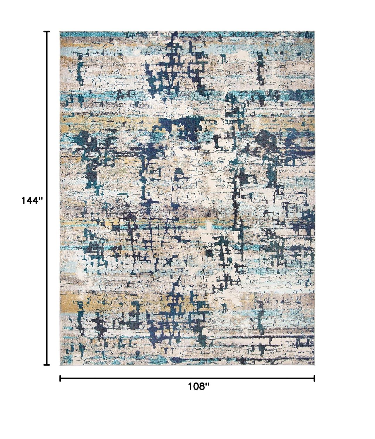 Madison MAD469 Power Loomed Indoor Area Rug - Cream/Blue - 9'x12' - Safavieh