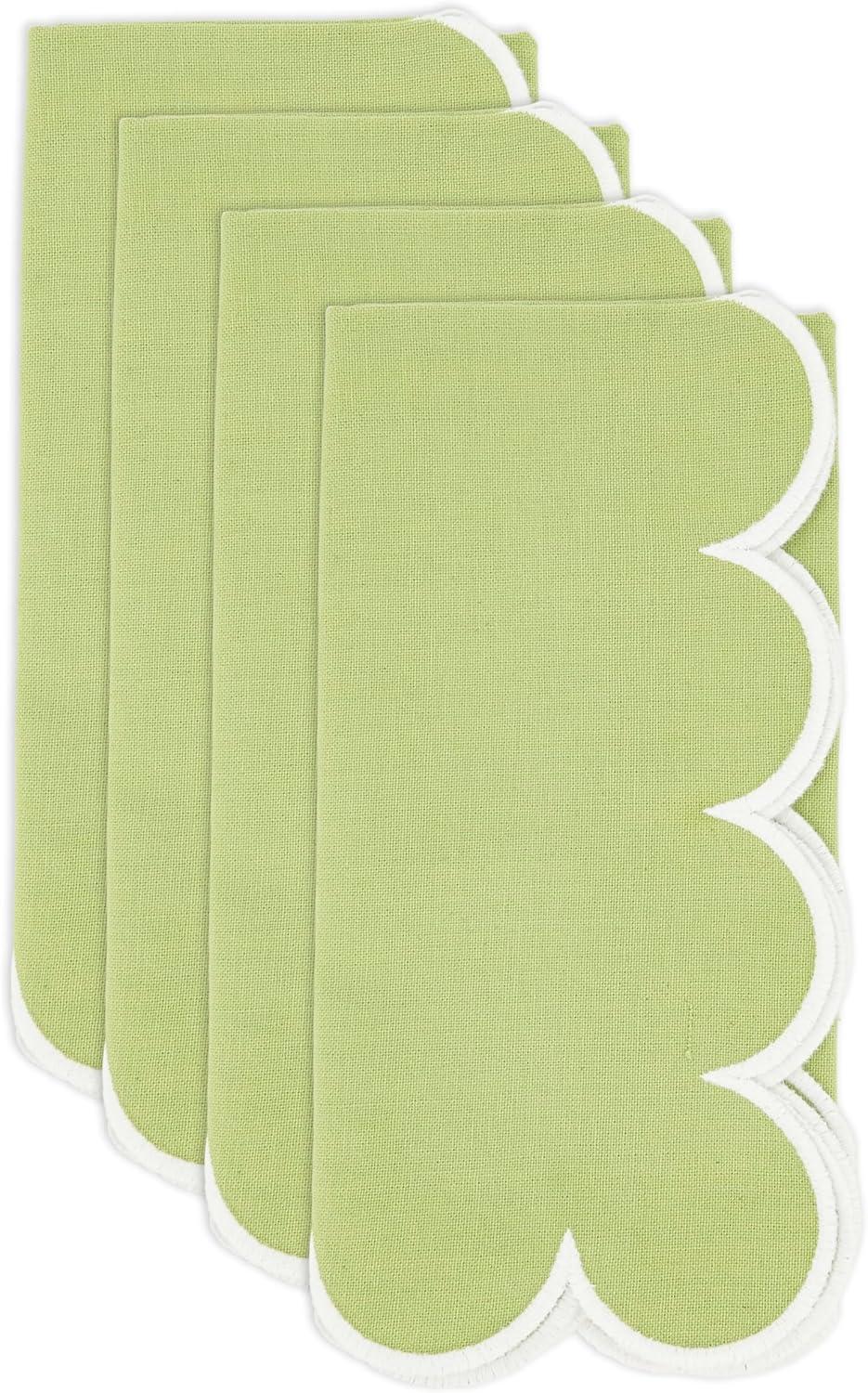 Saro Lifestyle Scalloped Hem Napkin (Set of 4)