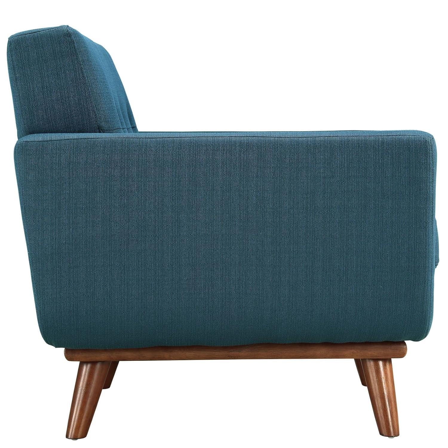 Modway Engage Modern Fabric Armchair in Azure Blue (Set of 2)