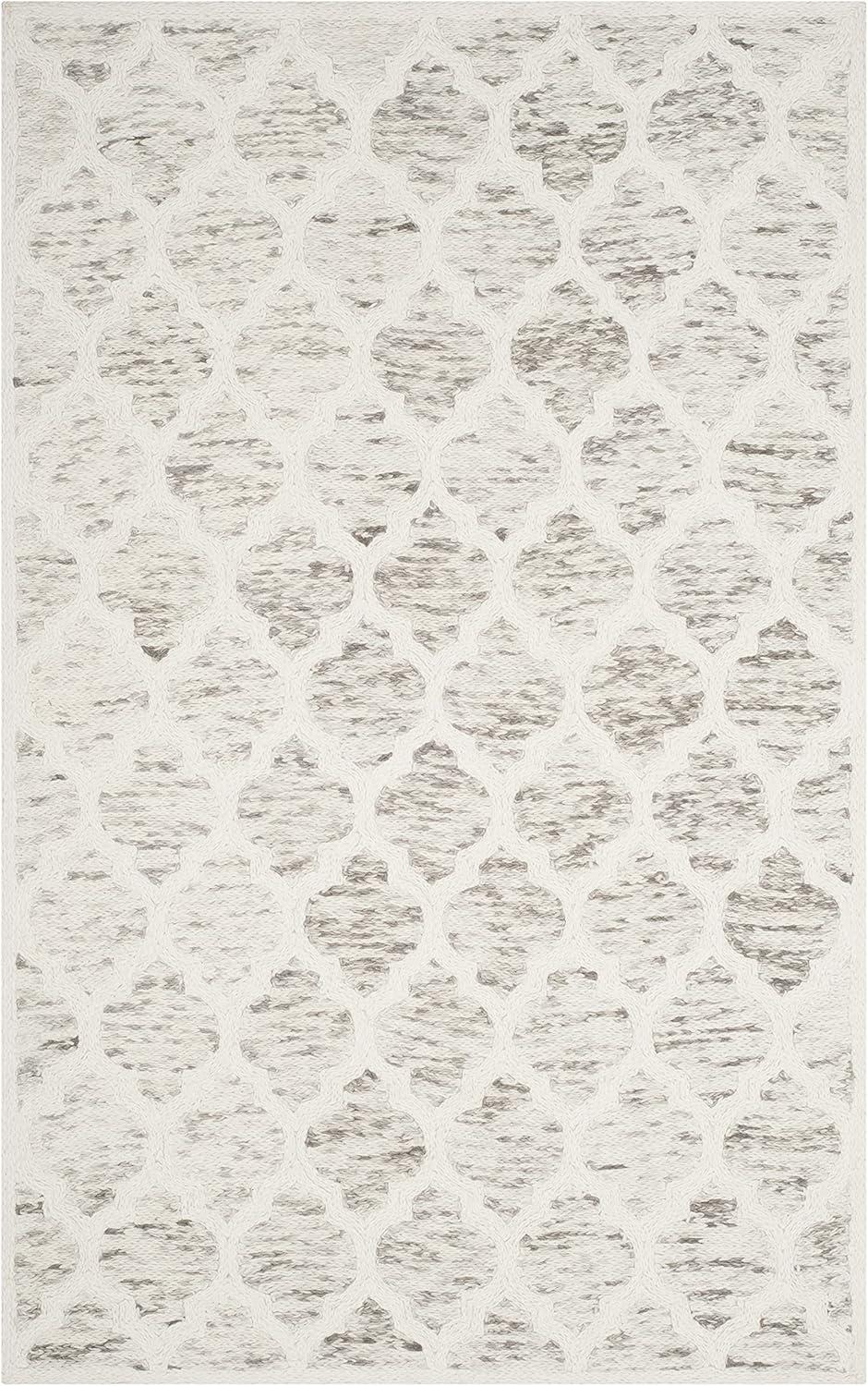 Himalaya HIM121 Hand Loomed Area Rug - Grey/Ivory - 5'x8' - Safavieh.
