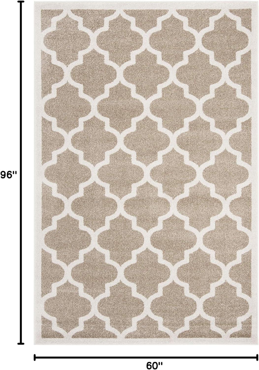 Amherst AMT420 Power Loomed Indoor Area Rug - Wheat/Beige - 5'3"x8' - Safavieh