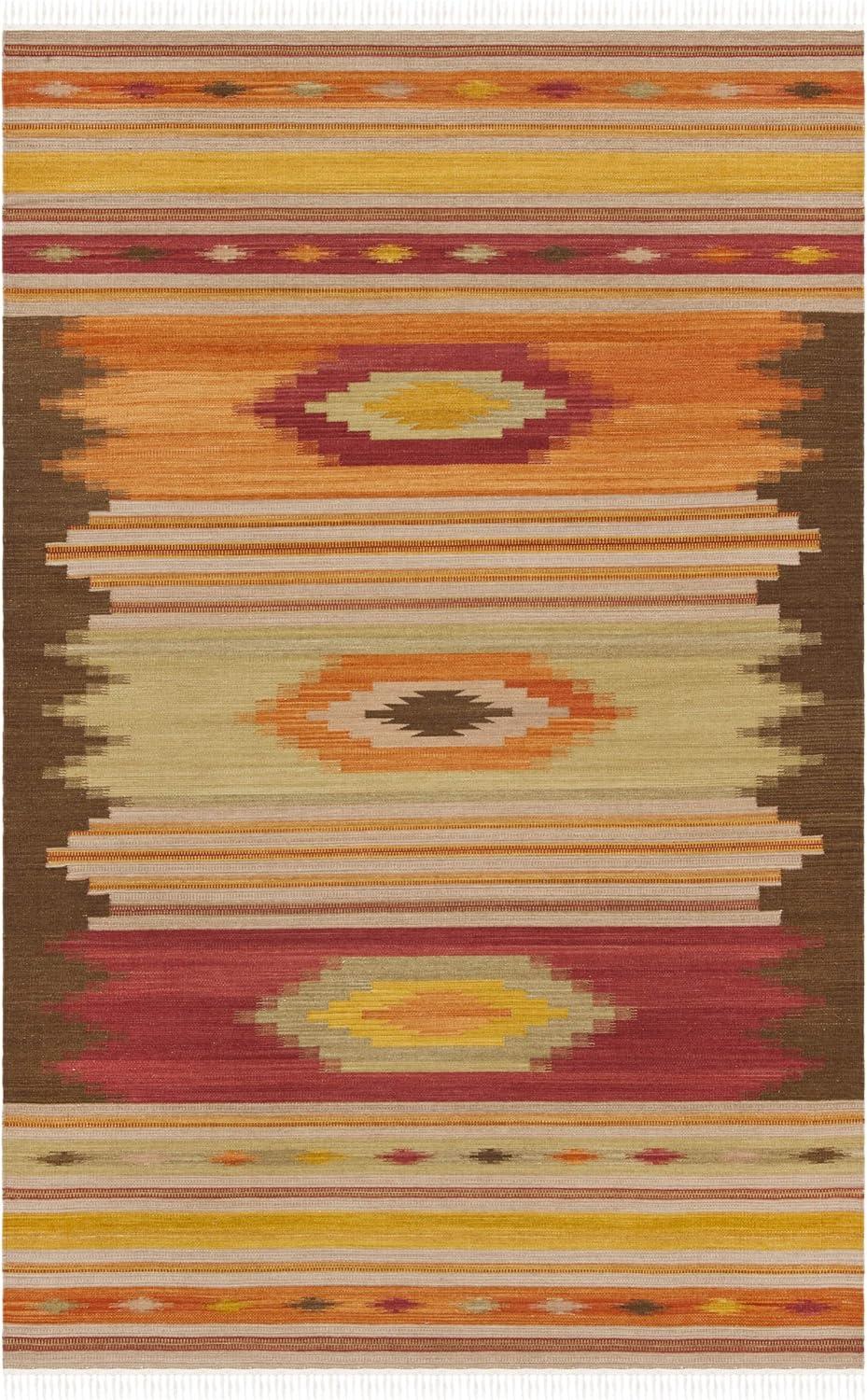 Kilim NVK176 Hand Woven Rugs - Safavieh