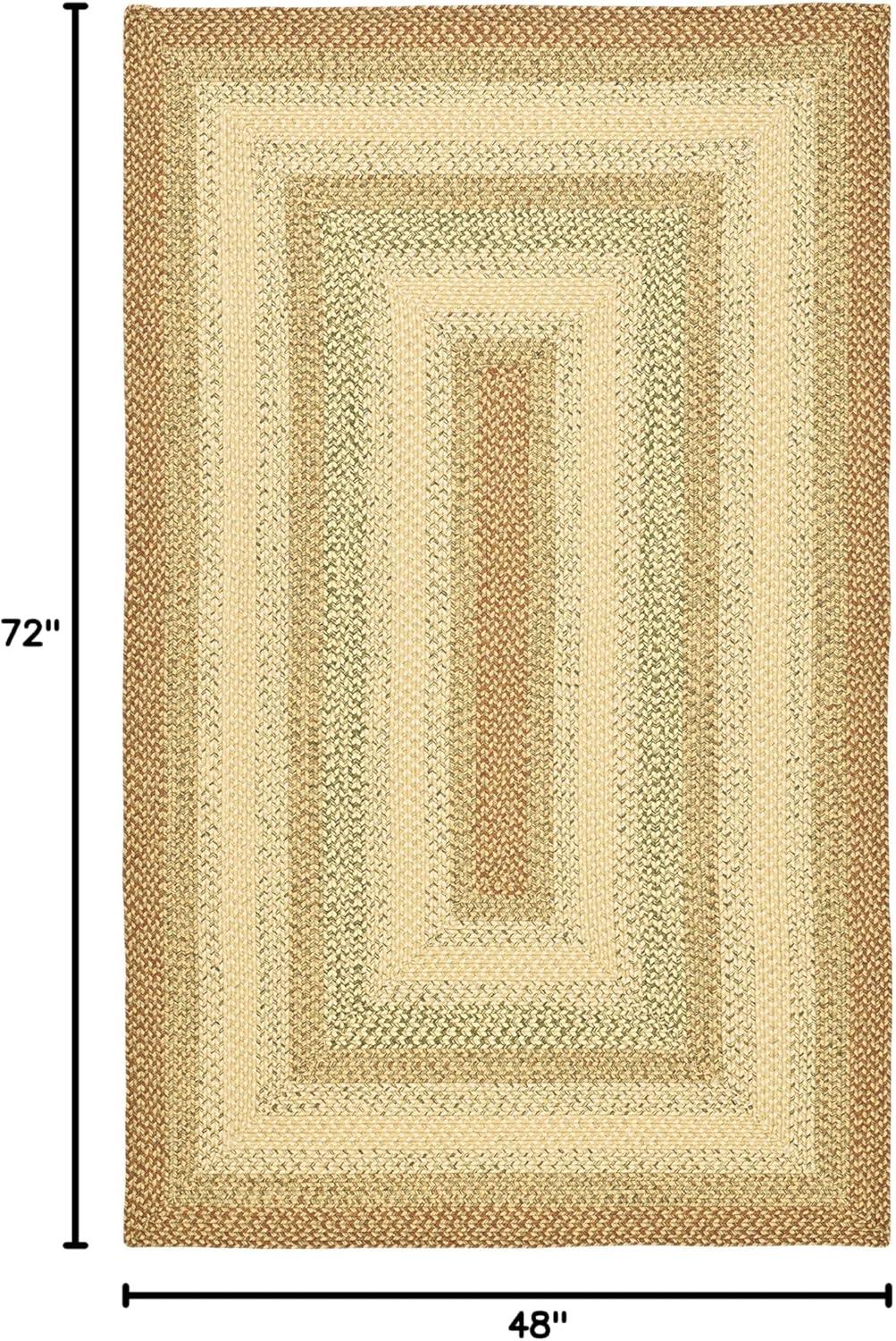 Braided BRD303 Hand Woven Area Rug - Rust/Multi - 4'x6' - Safavieh.