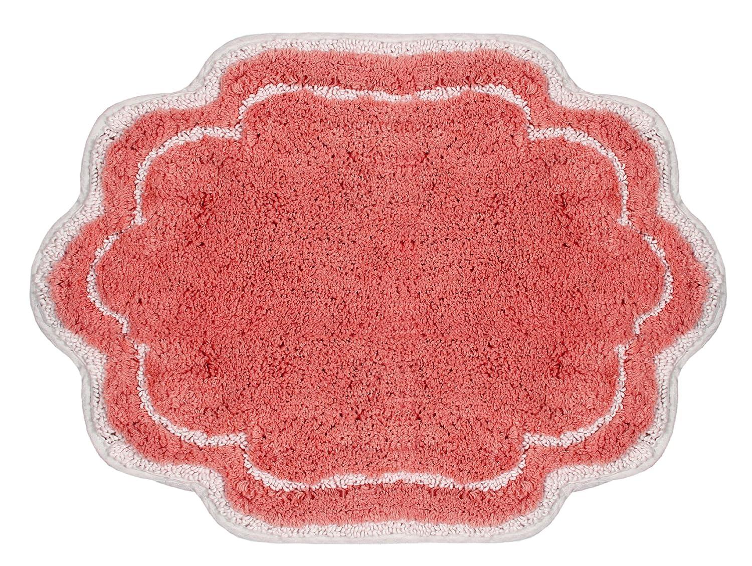 17"x24" Allure Collection Coral Cotton Tufted Bath Rug - Home Weavers
